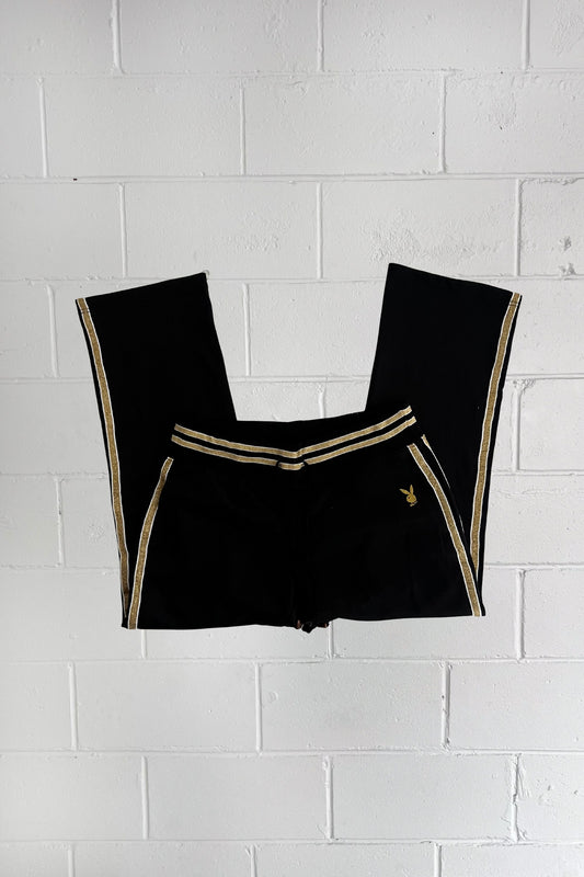 PLAYBOY black + gold trackpants ★ Size estimated medium