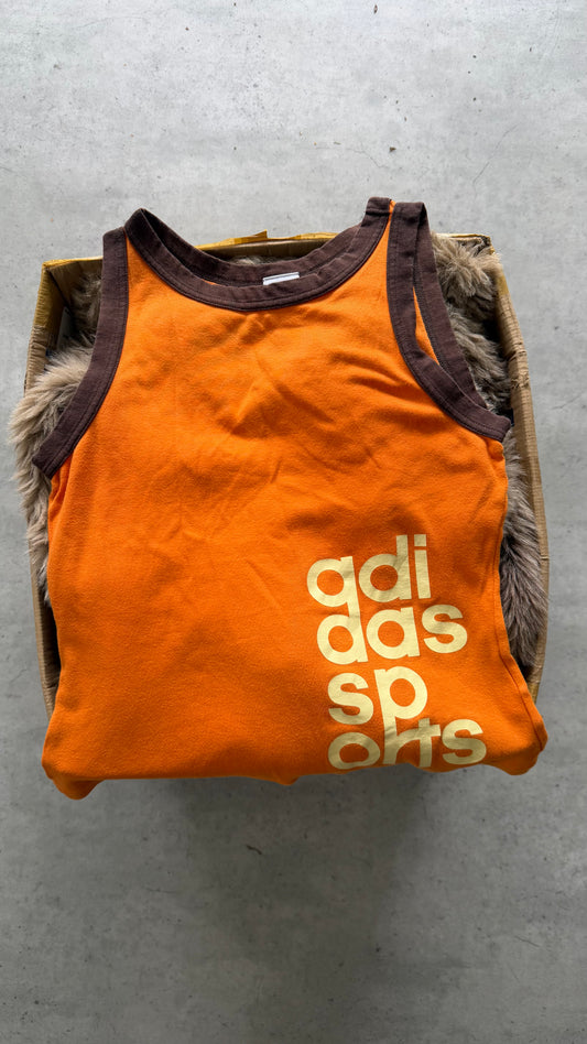 ADIDAS orange tank ★ Size L