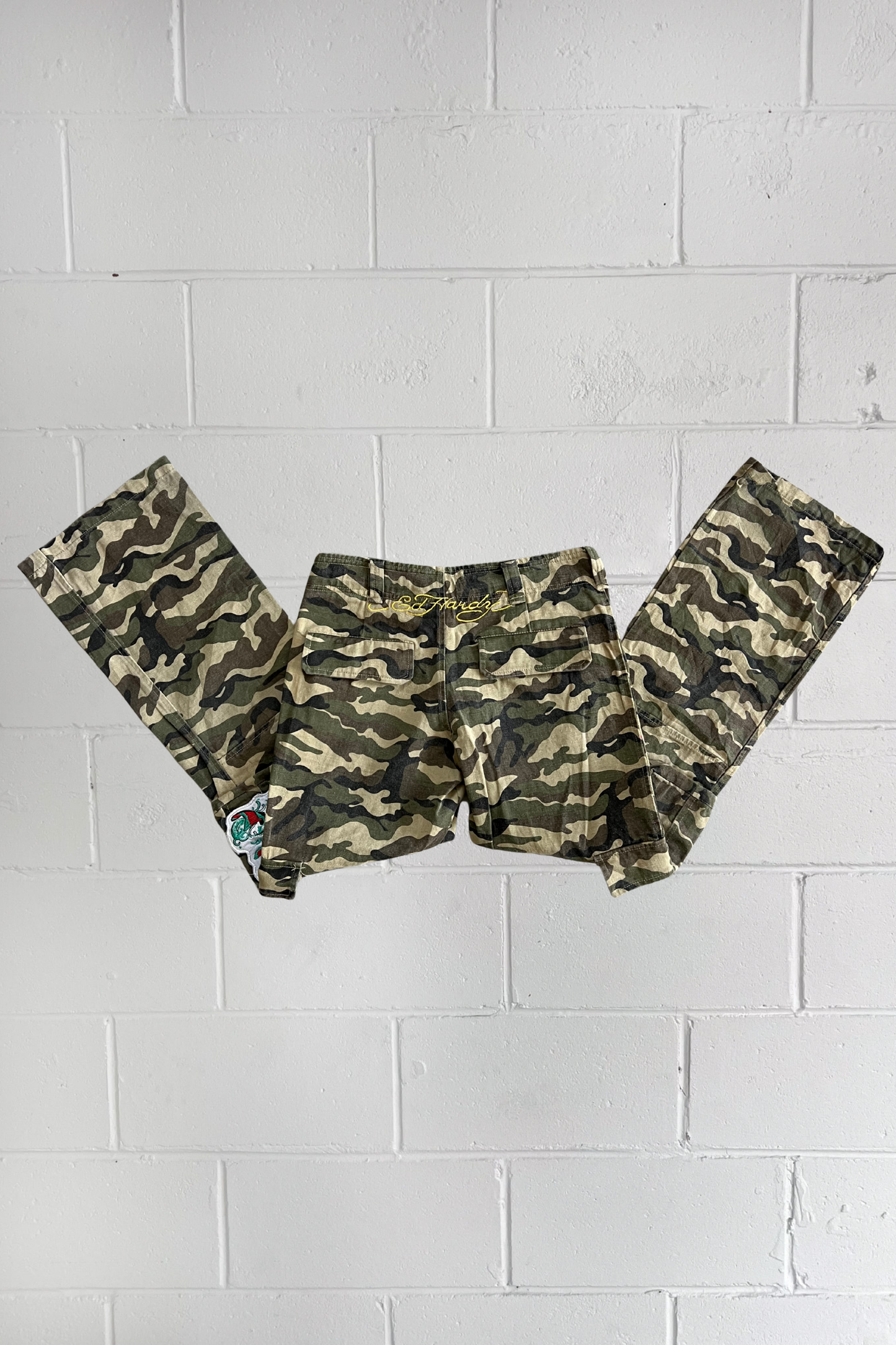 ED HARDY patched camo pants ★ Size small