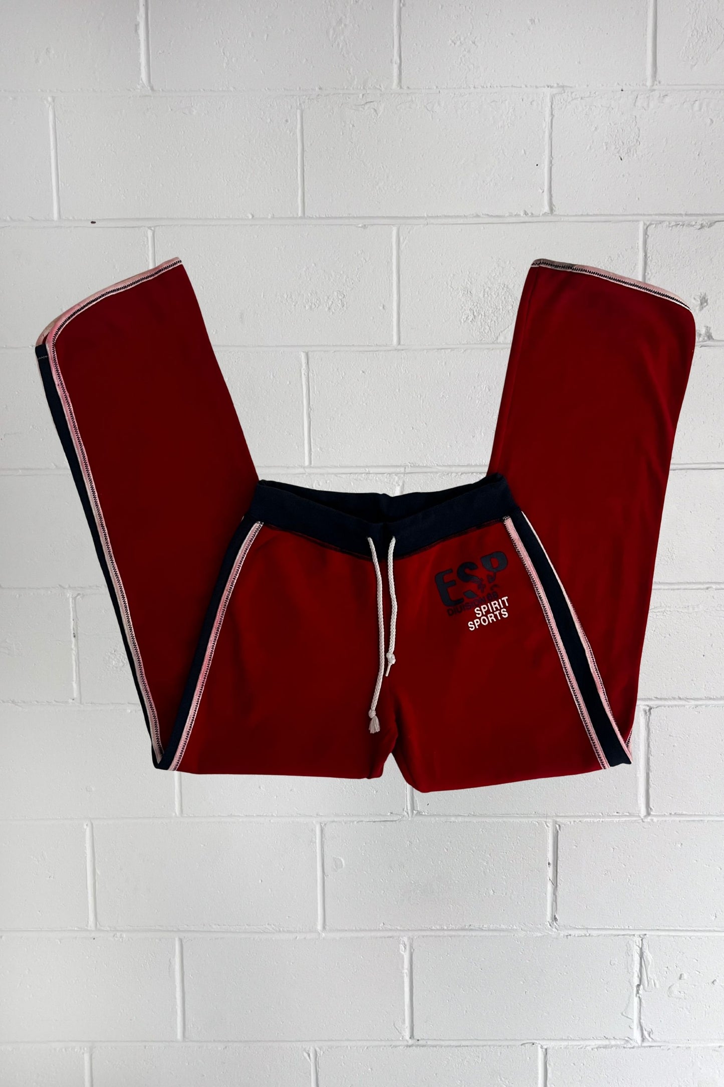 FREE STYLE sport red + navy trackpants ★ Size estimated medium (adjustable)