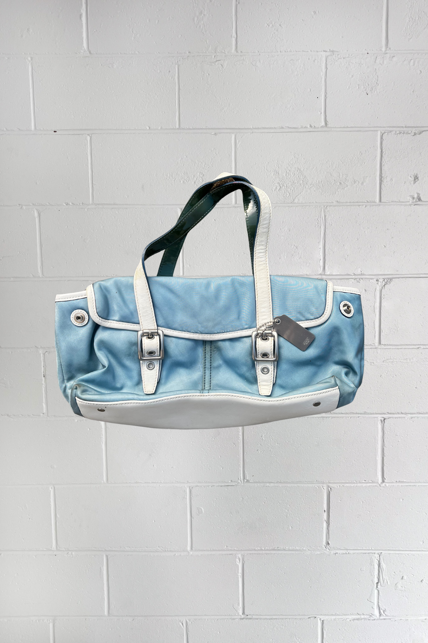 COACH blue buckle shoulder-bag ★