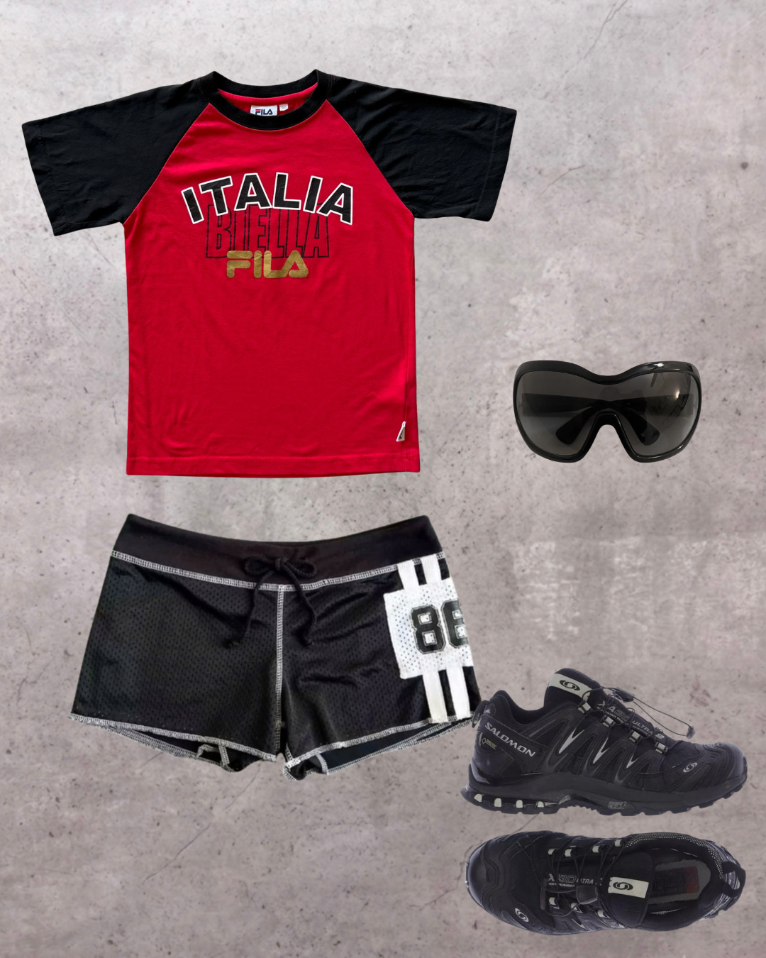 FILA red "italia" tee ★ Size est small/medium