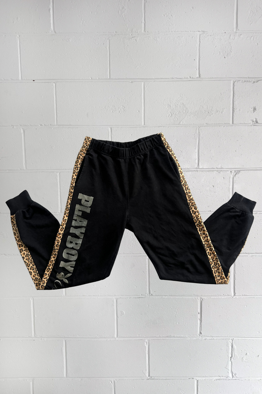 PLAYBOY leopard print trackpants ★ Size medium
