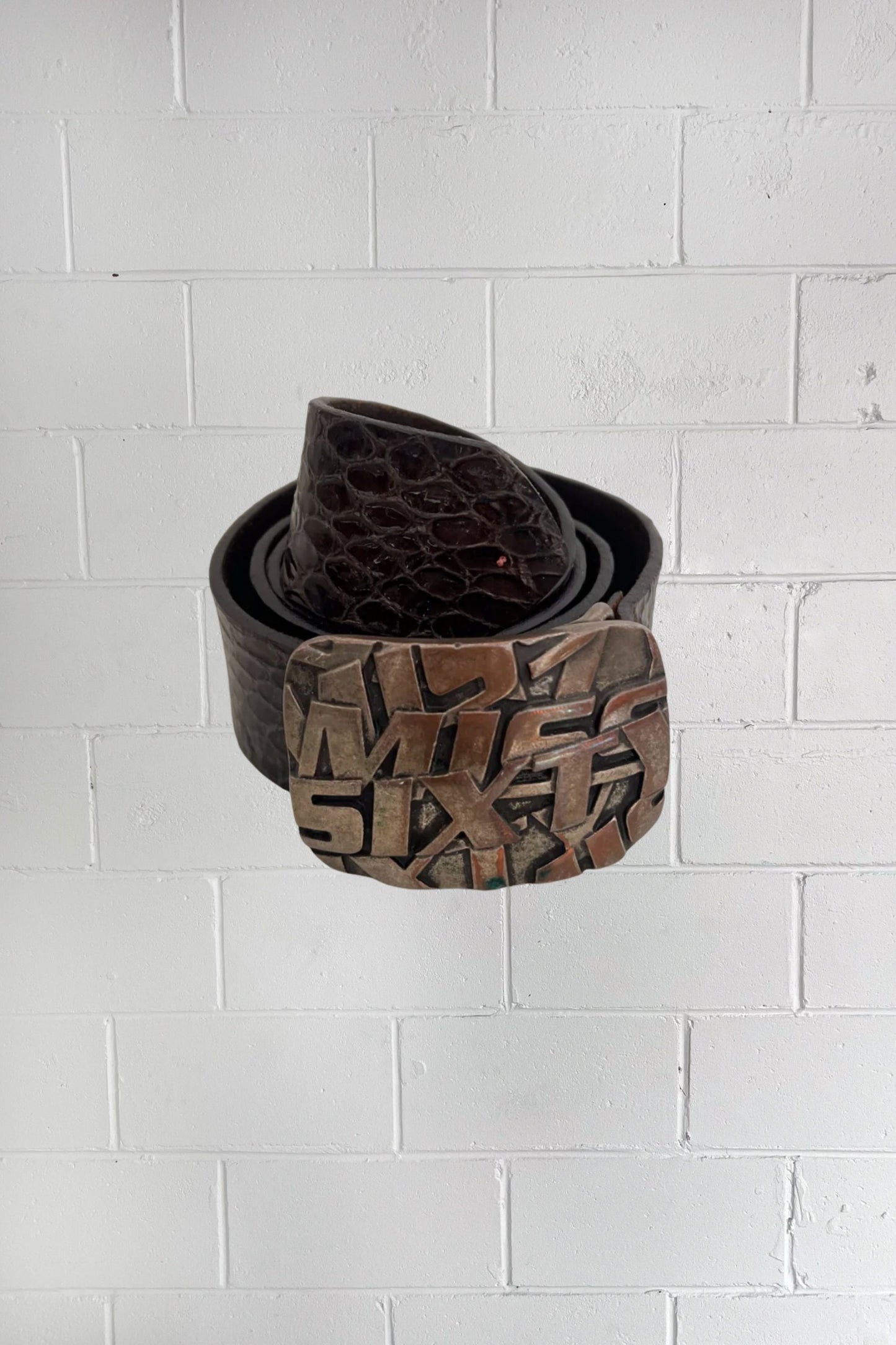 MISS SIXTY brown leather belt