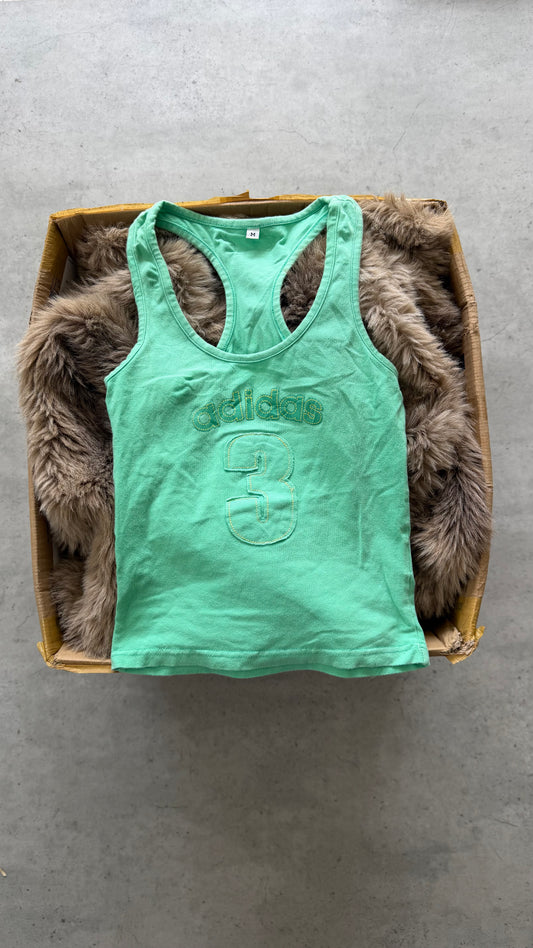 ADIDAS mint green graphic tank ★ Size medium