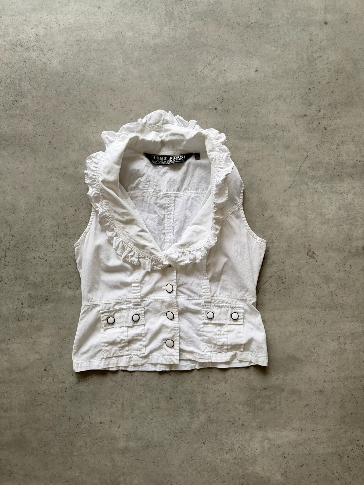 LAST KISS white vest top ★ Size labelled large