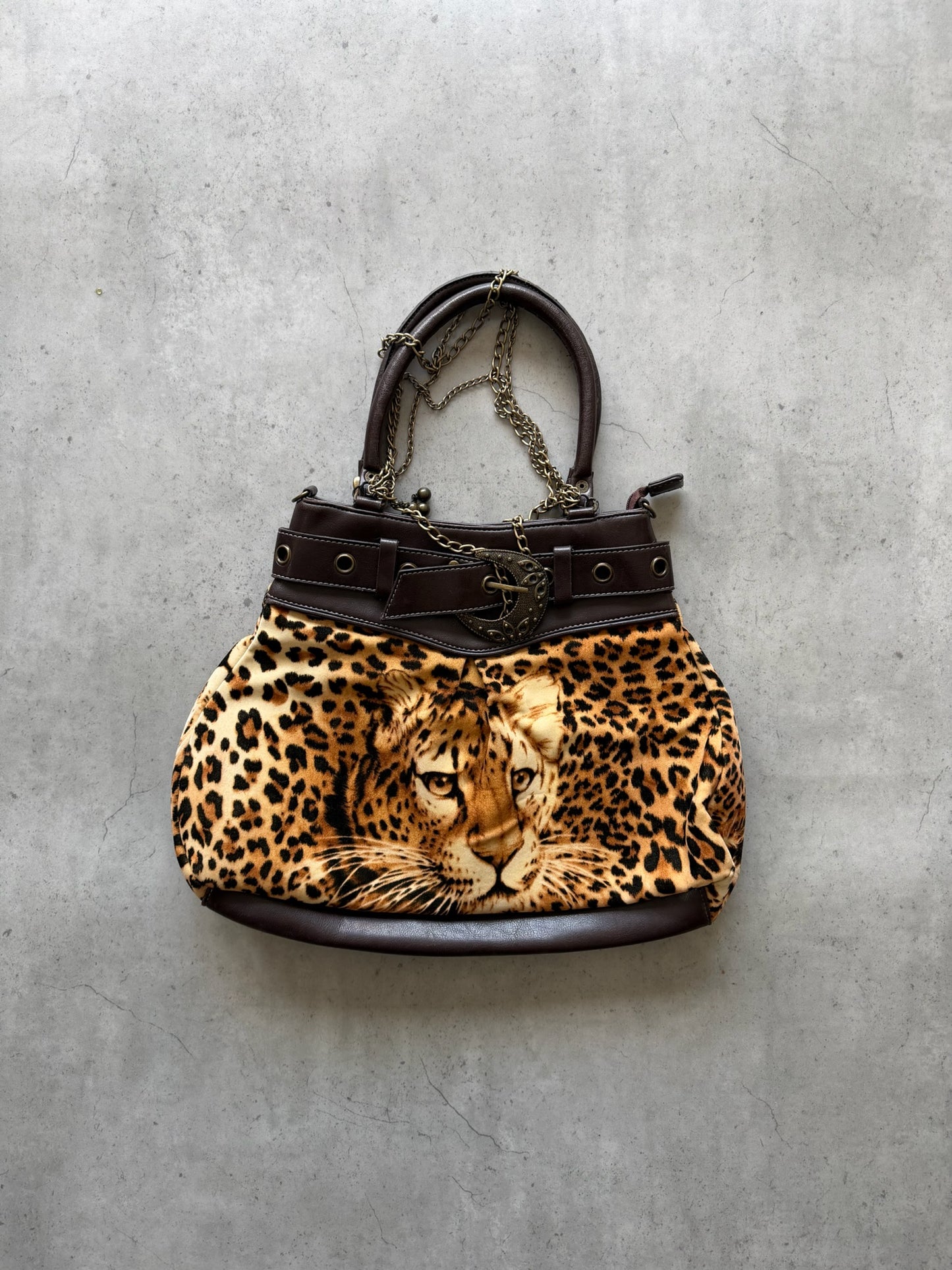 Leopard brown detailed bag ★