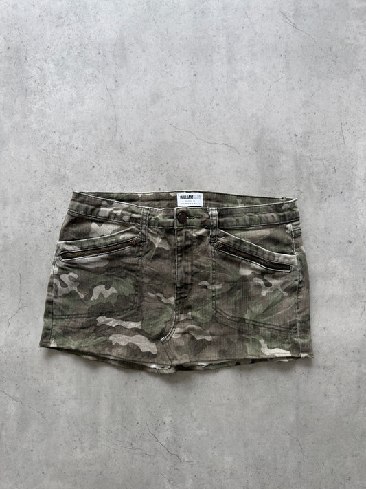WILLIAMRAST green camo micro skirt ★ Size est medium/large