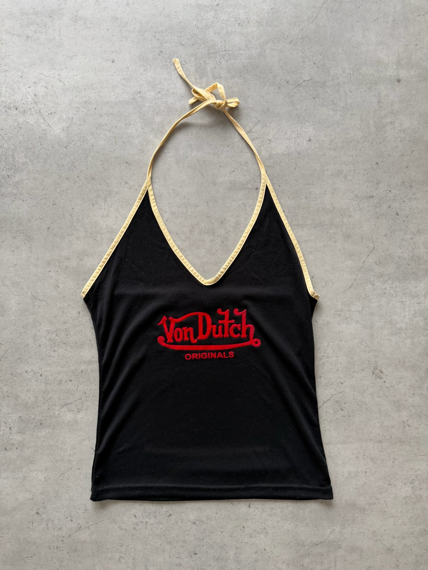 VONDUTCH black + cream + red halter ★ Size est large