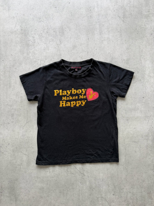 PLAYBOY 'Makes me happy' T-Shirt ★ Size medium