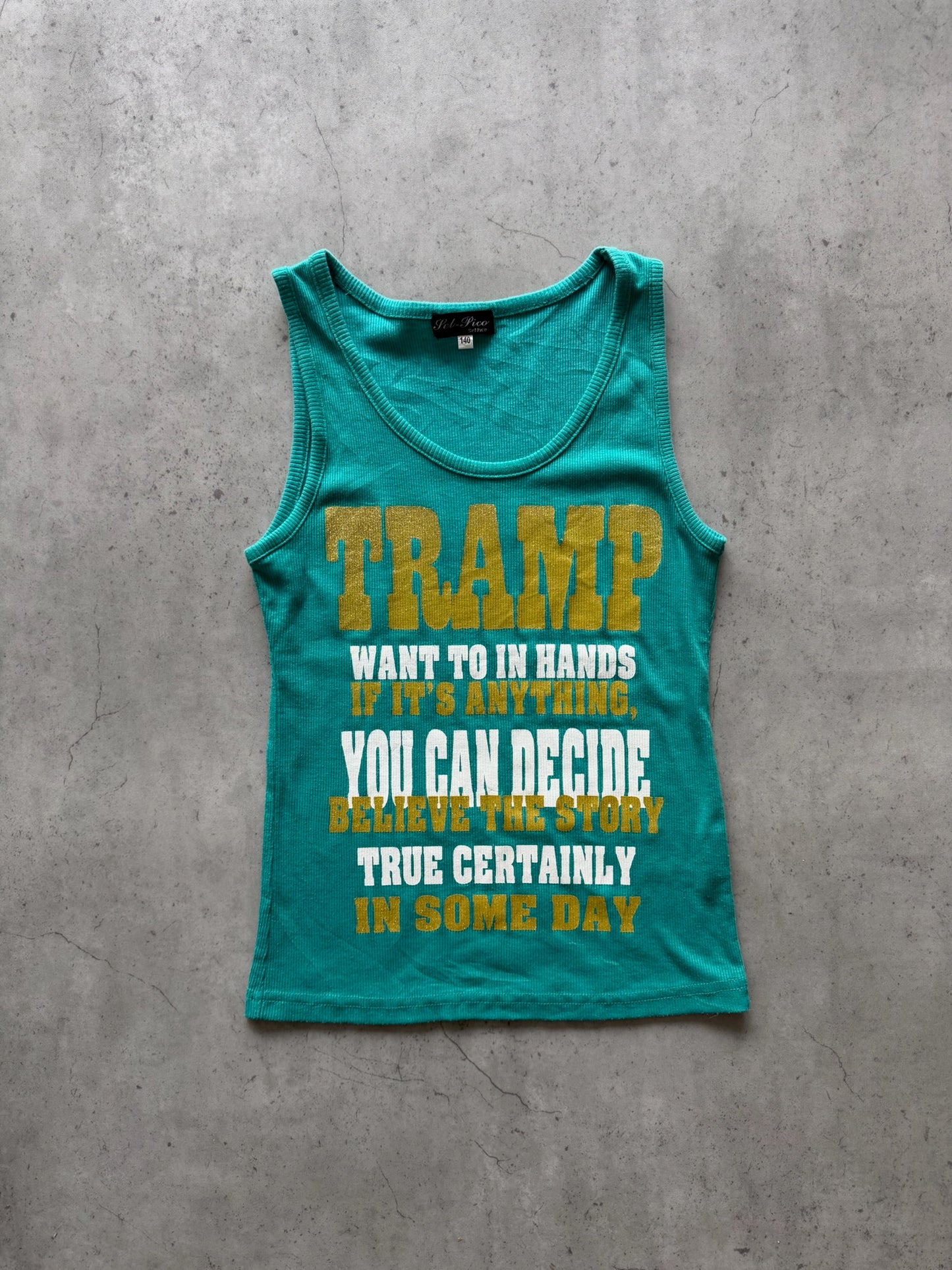 SOL-PICO green "tramp" tank ★ Size est small