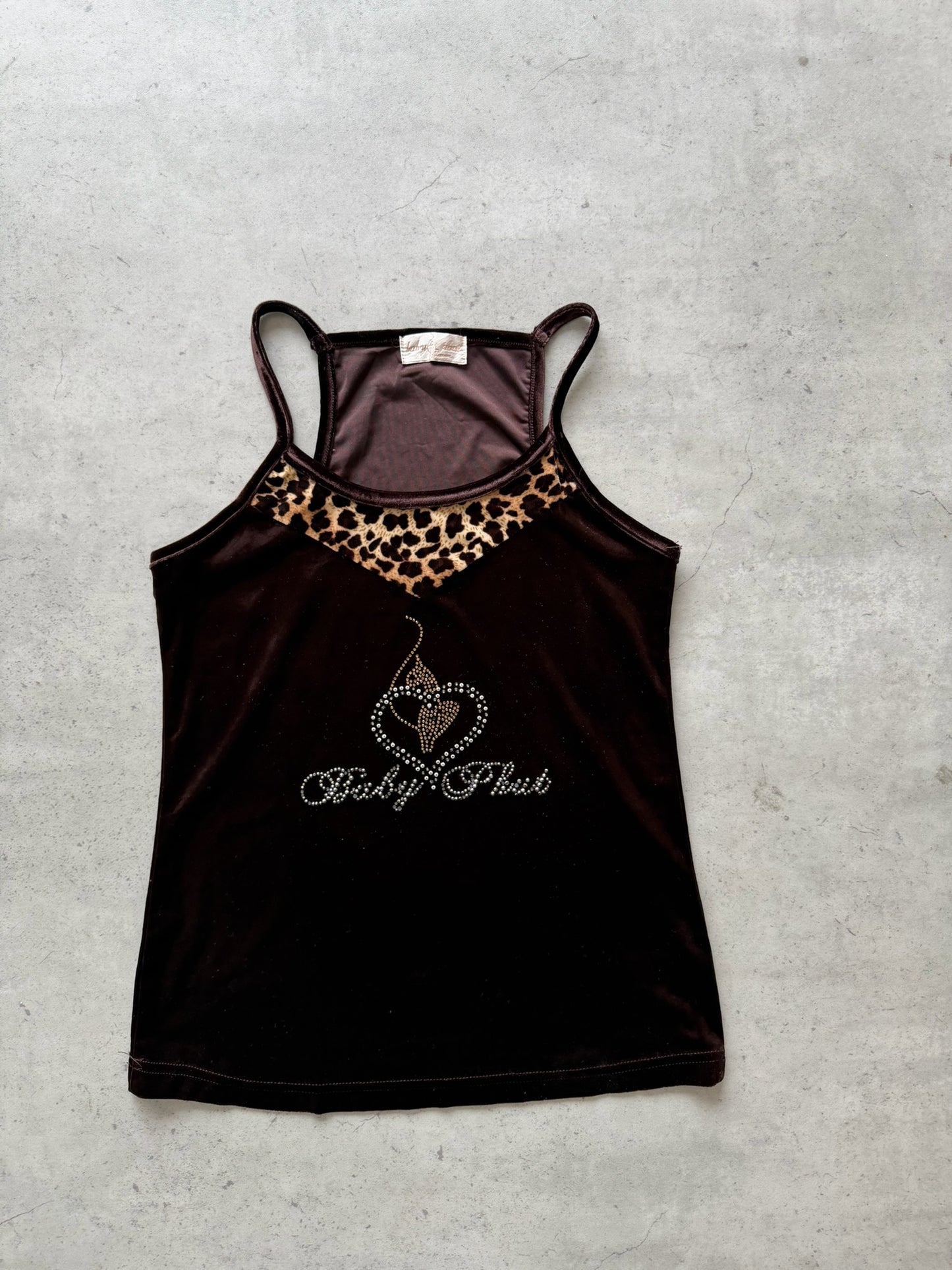 BABY PHAT brown leopard tank ★ Size est large