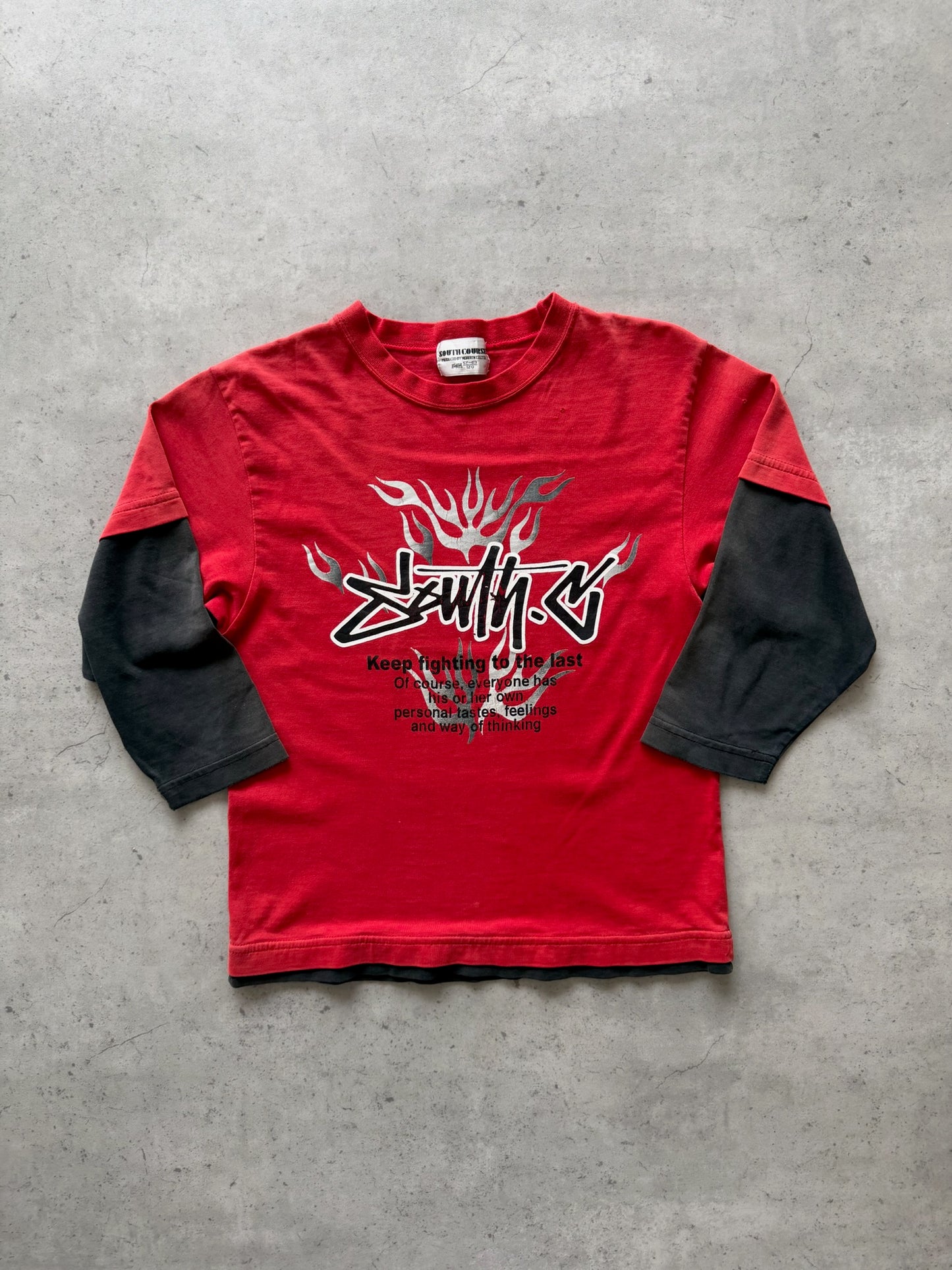 SOUTH COURSE red long sleeve tee ★ Size est small