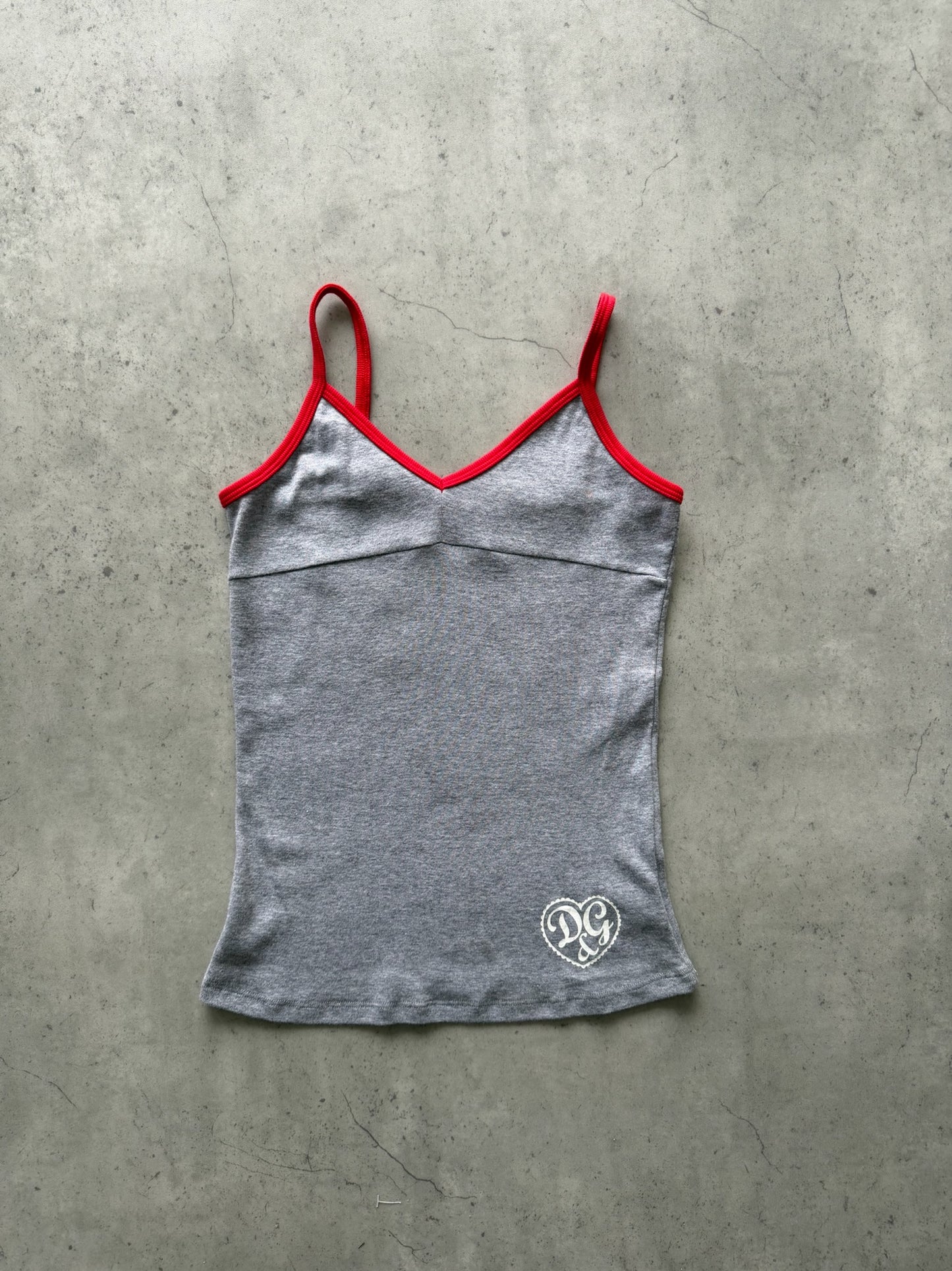 DOLCE & GABANA grey + red tank ★ Size est small