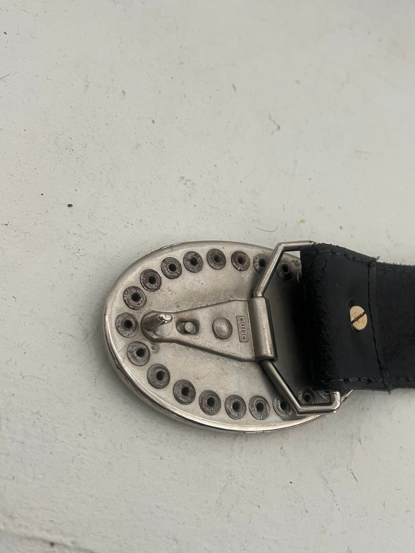 DOLCE & GABBANA studded oval belt - leather