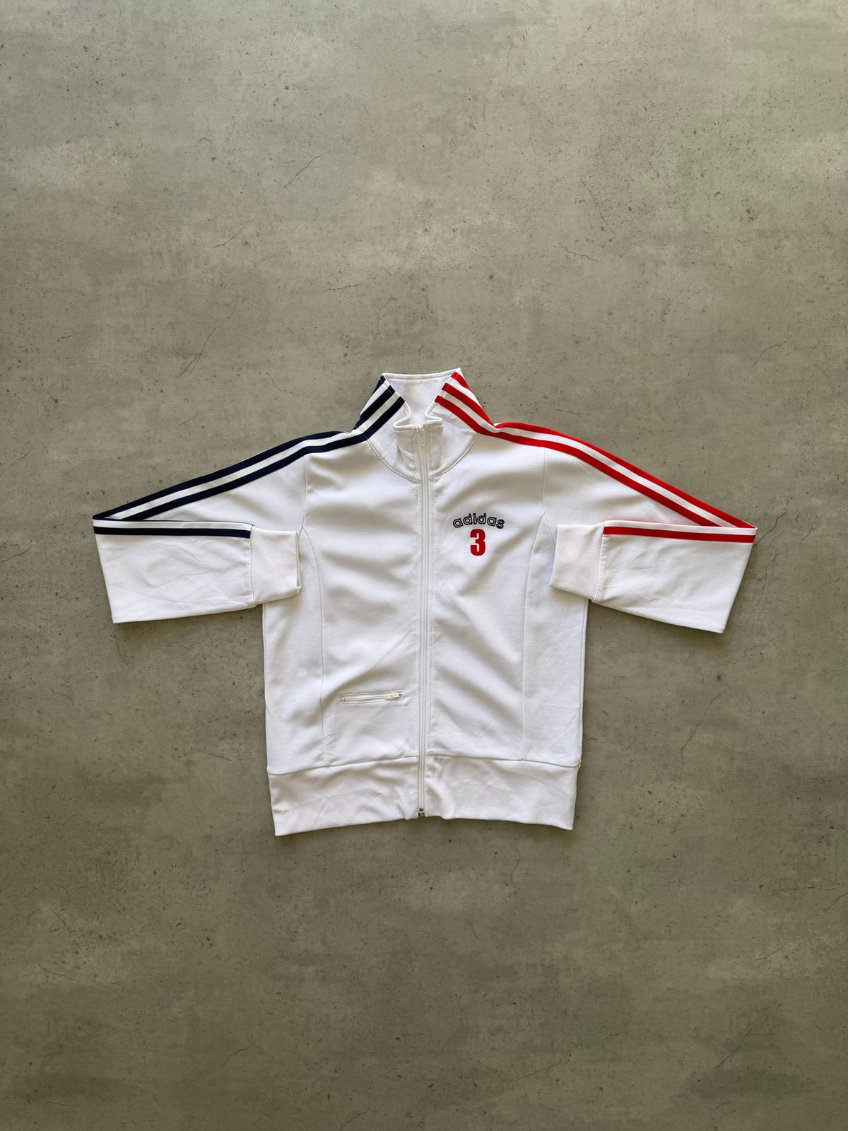 ADIDAS white track jacket ★ Size labelled small