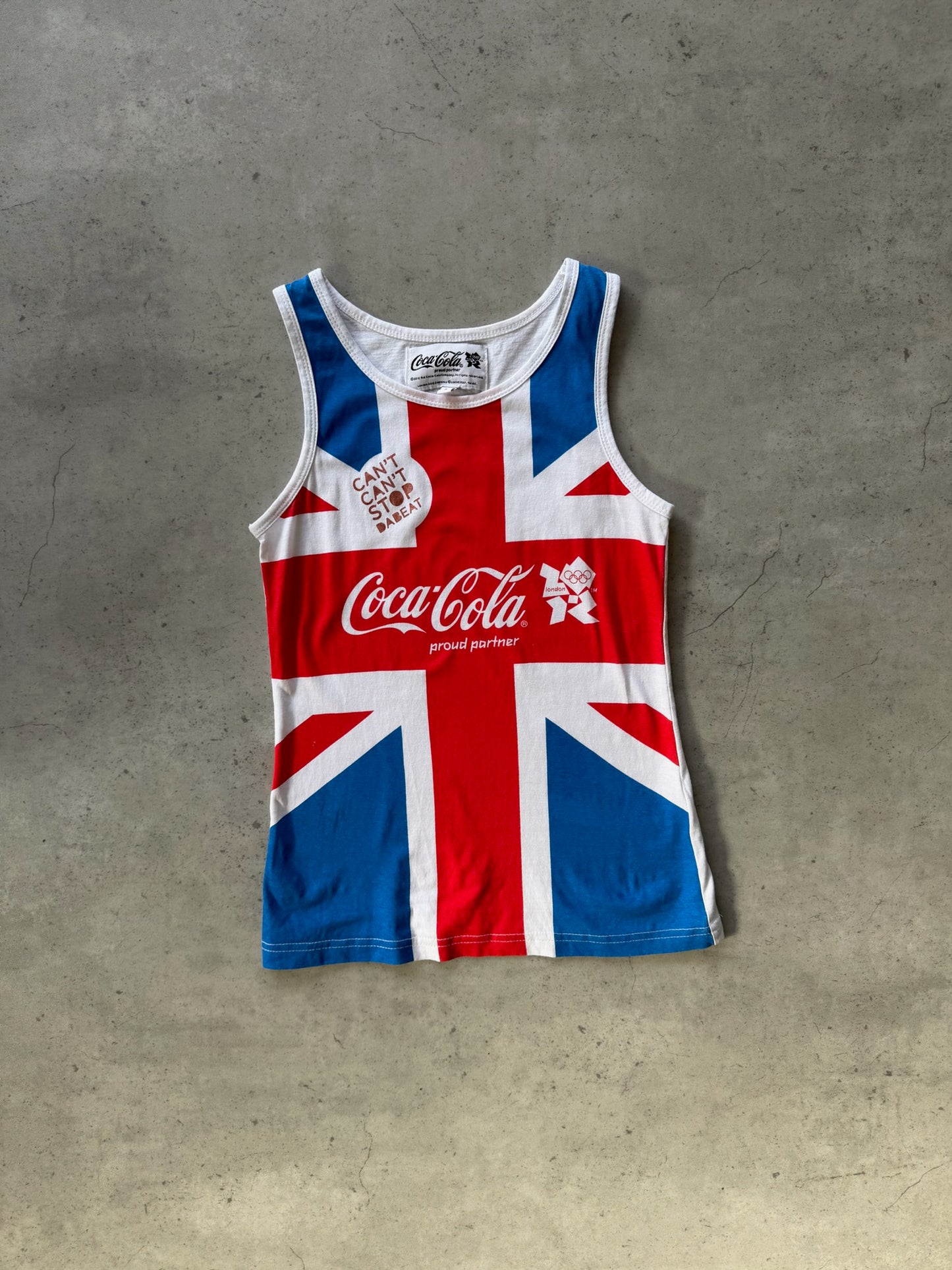 COCA COLA "union jack" graphic tank ★ Size labelled large