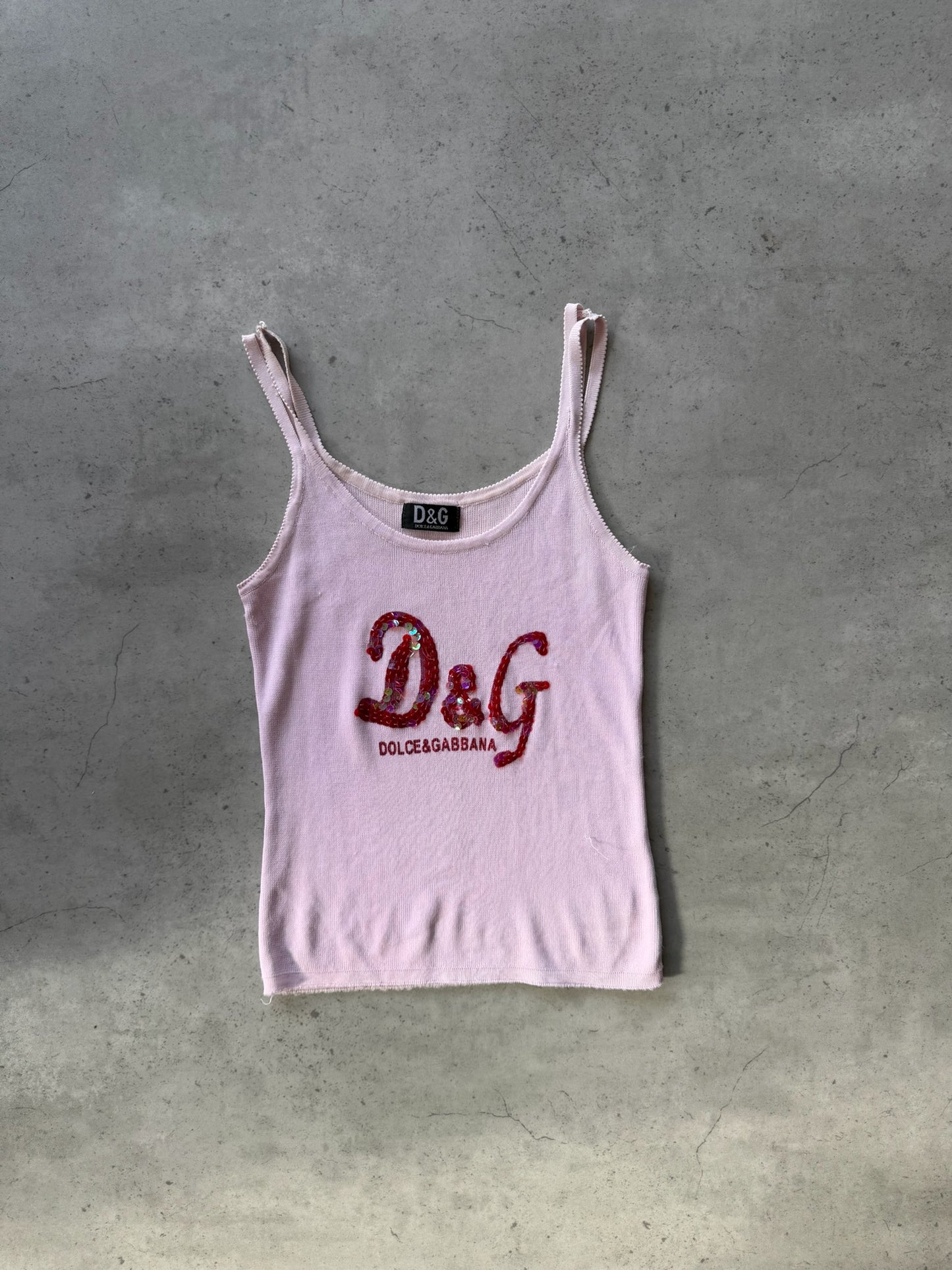 DOLCE & GABBANA pink tank ★ Size labelled small