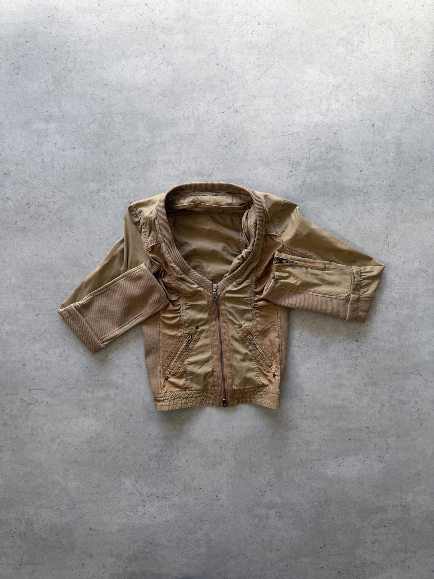 CYNICAL beige biker jacket ★ Size Est small/medium