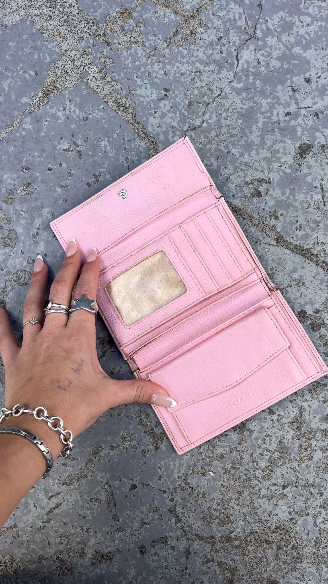 COACH authentic monogram purse - Baby pink