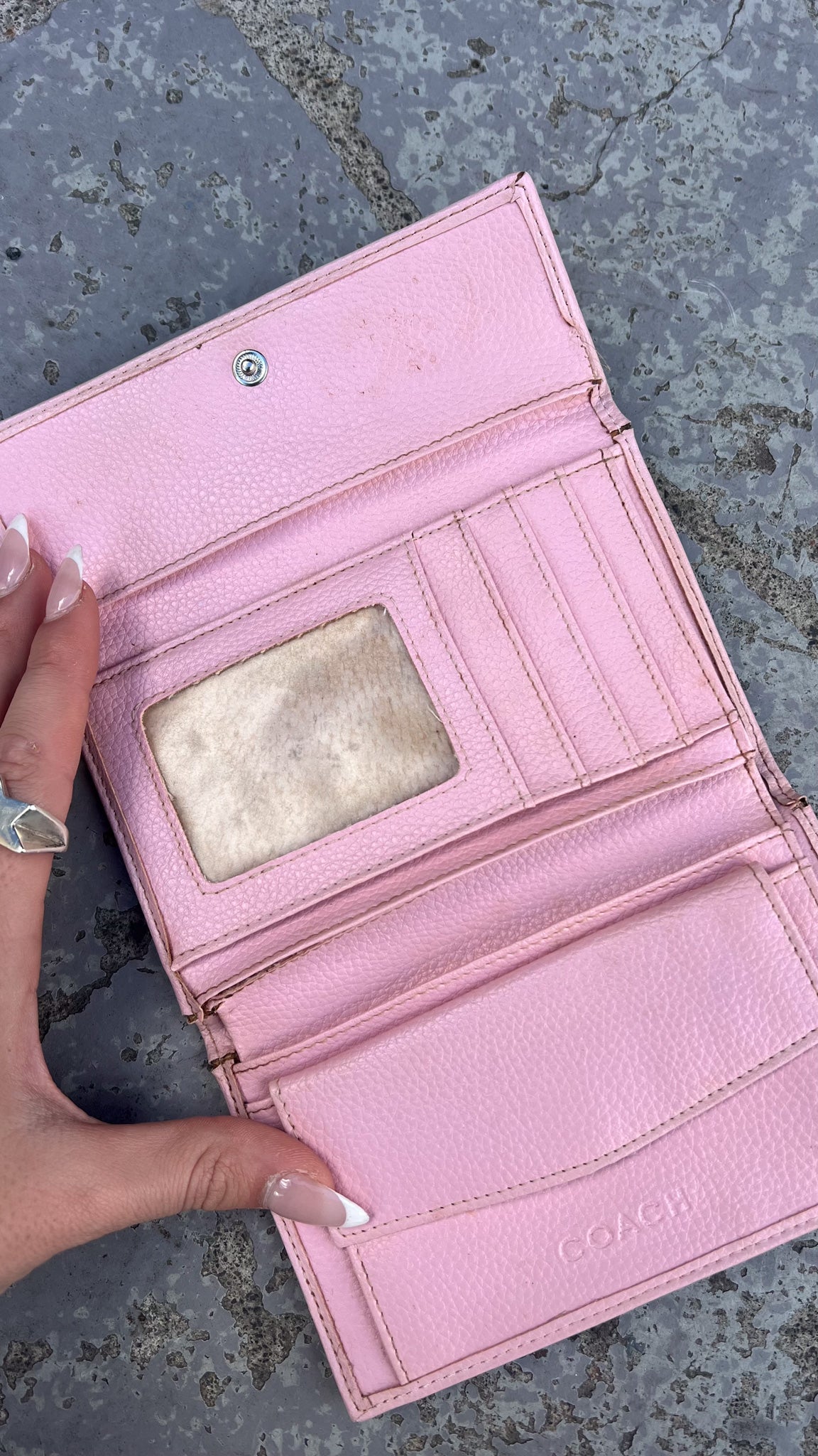 COACH authentic monogram purse - Baby pink