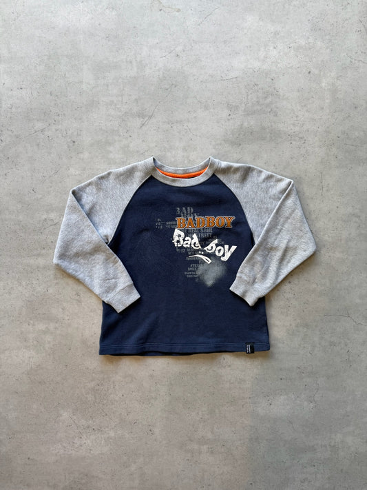 BAD BOY navy graphic baby crew-neck ★ Size est Xsmall