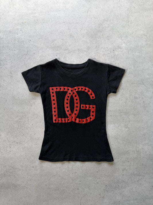 DOLCE & GABBANA black + red top ★ Size est medium