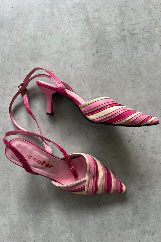 Vintage 3 tone pink kitten heels ★ Size 8-8.5
