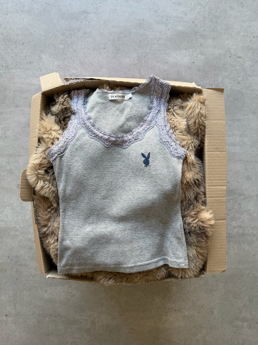 PLAYBOY grey tank ★ Size labelled medium