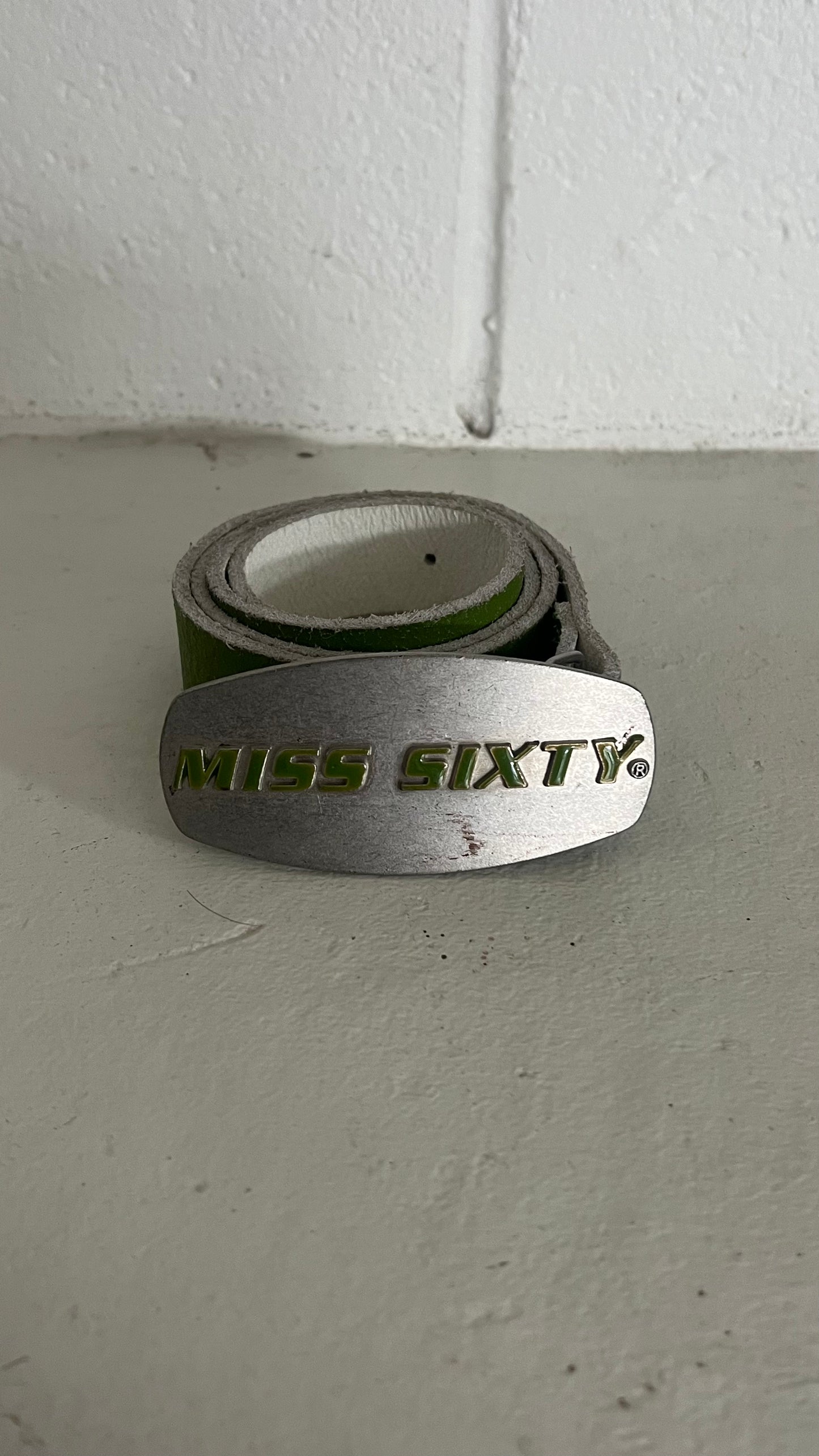 MISS SIXTY lime green belt