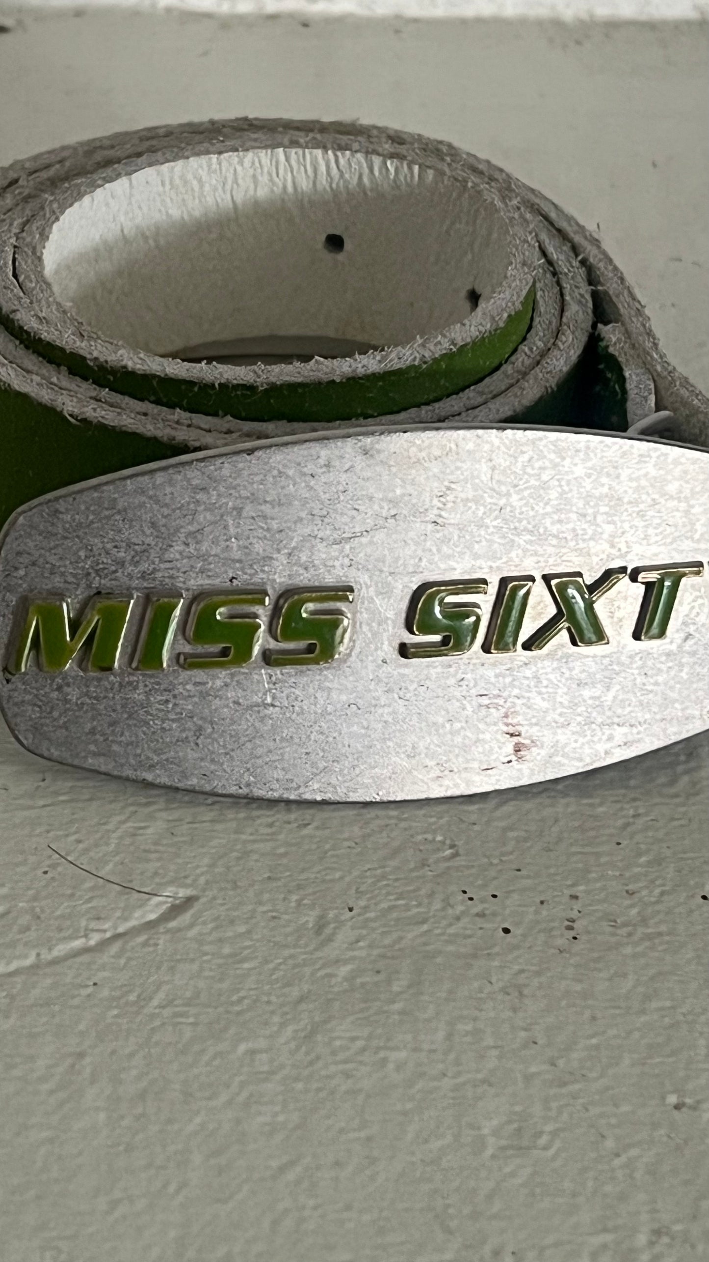MISS SIXTY lime green belt