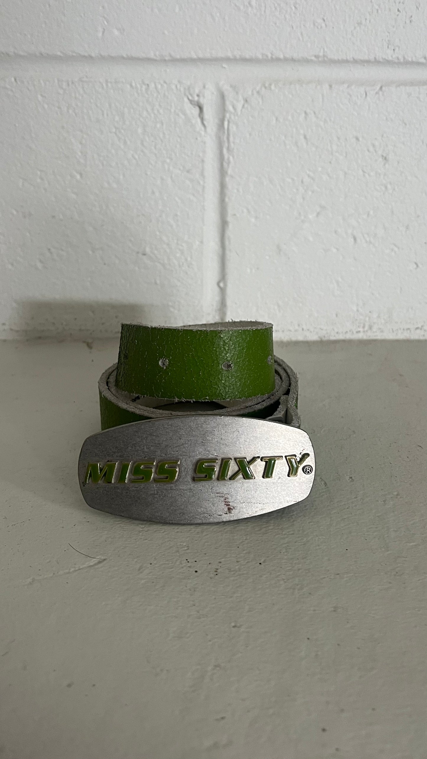 MISS SIXTY lime green belt
