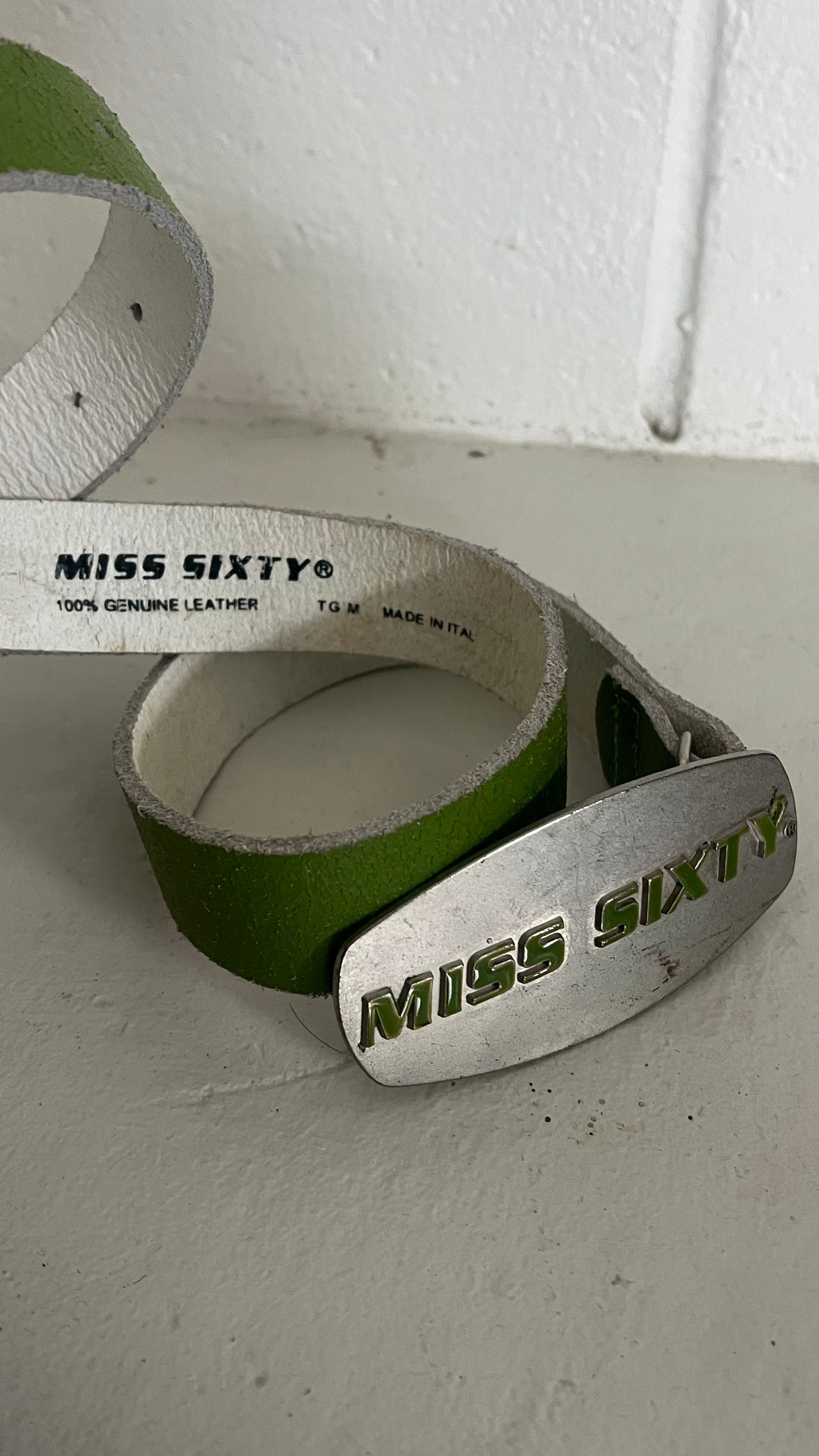 MISS SIXTY lime green belt