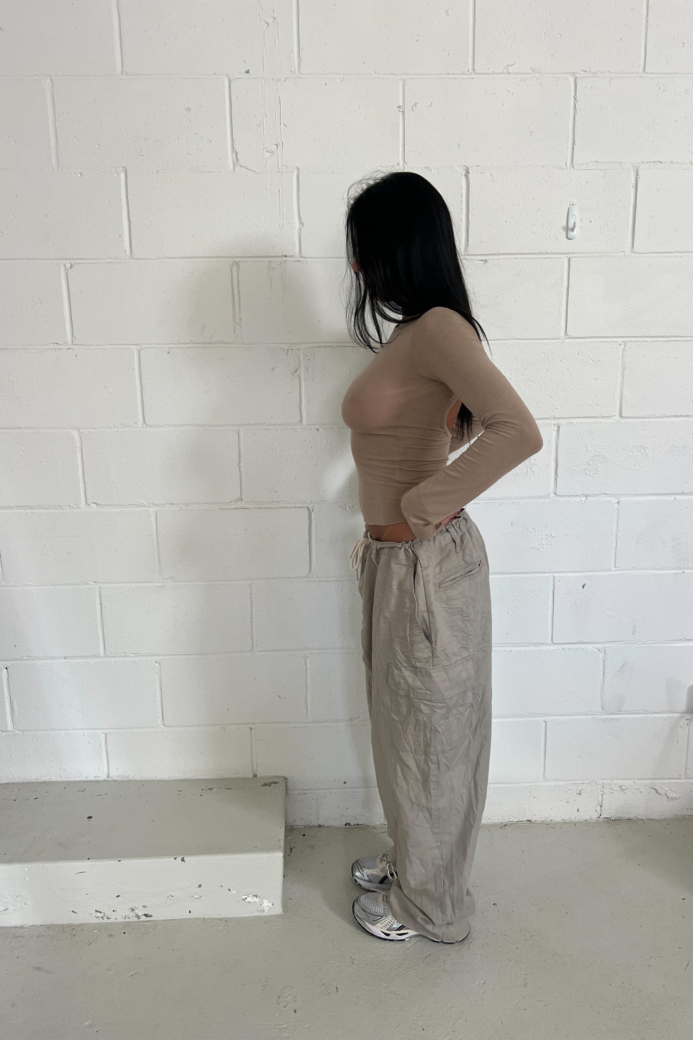 Beige vintage cargo pants