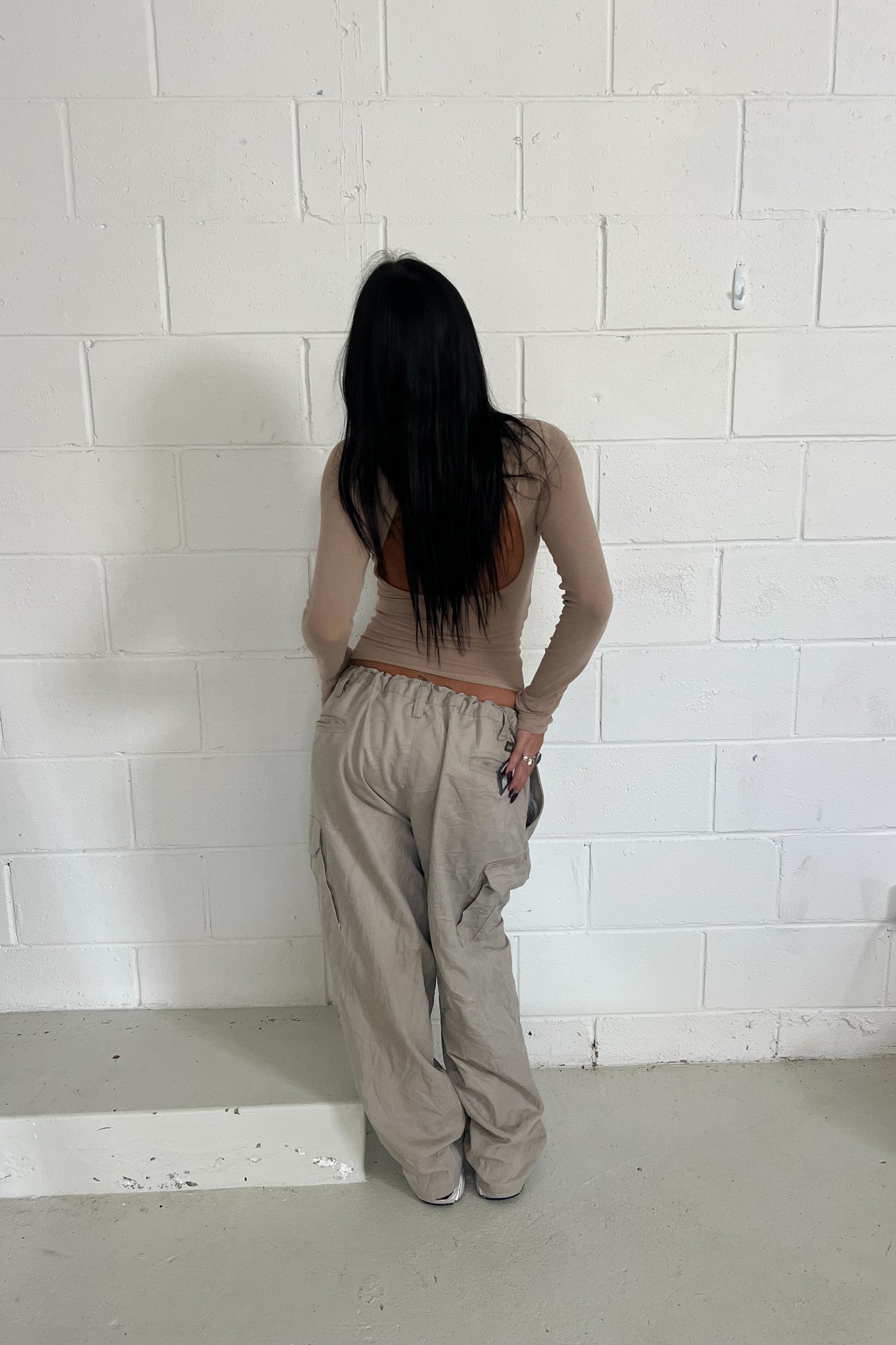 Beige vintage cargo pants