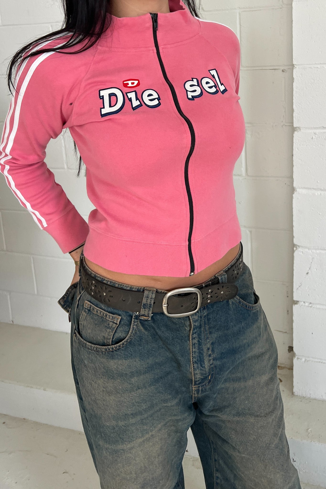 DIESEL pink track jacket