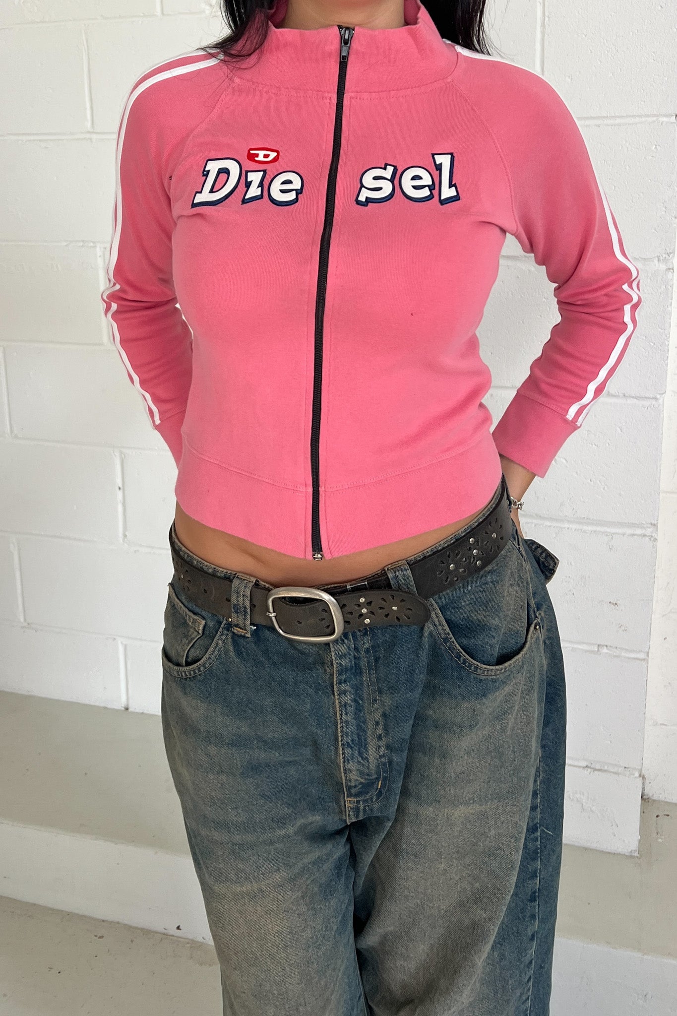 DIESEL pink track jacket