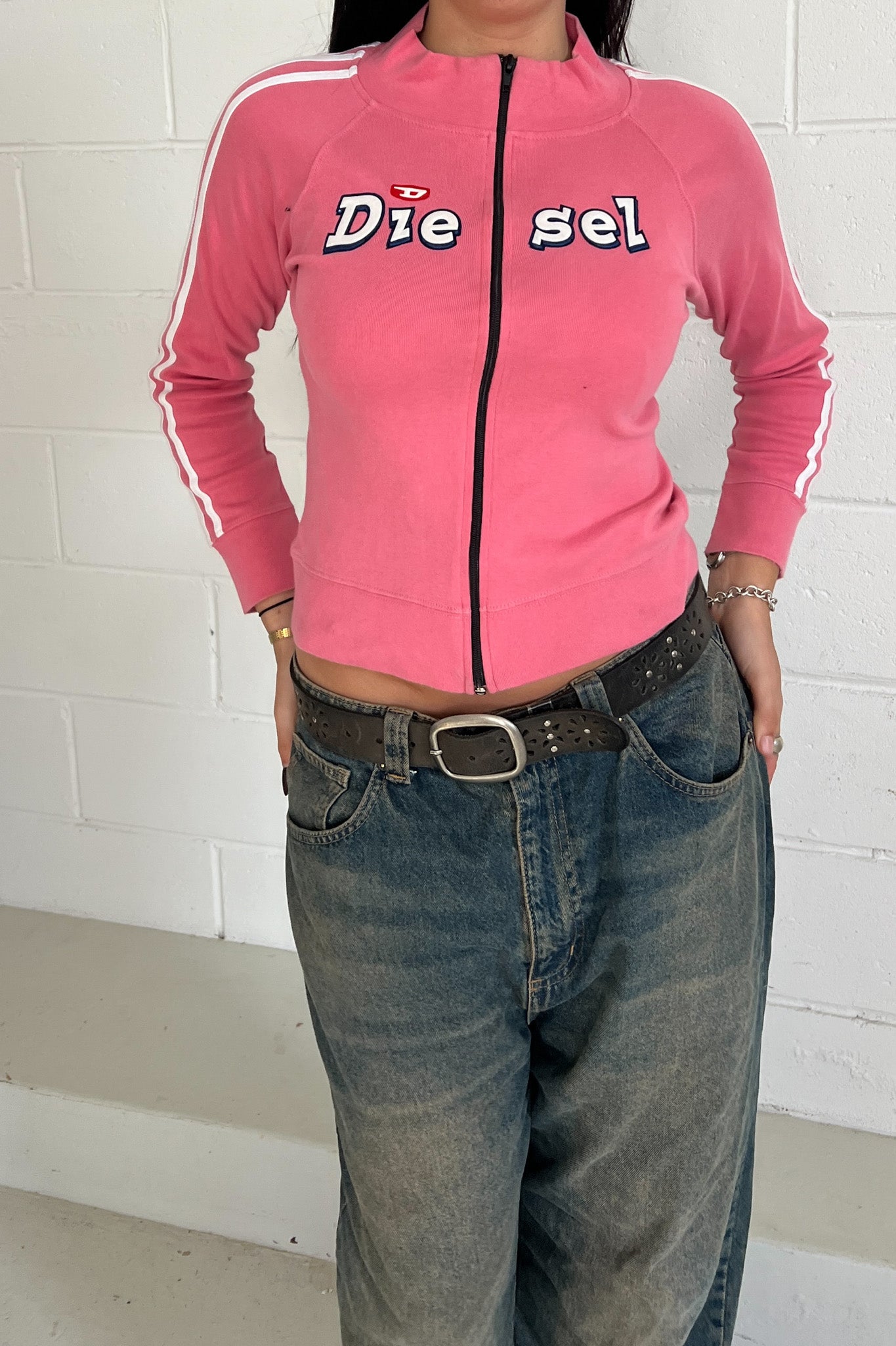 DIESEL pink track jacket