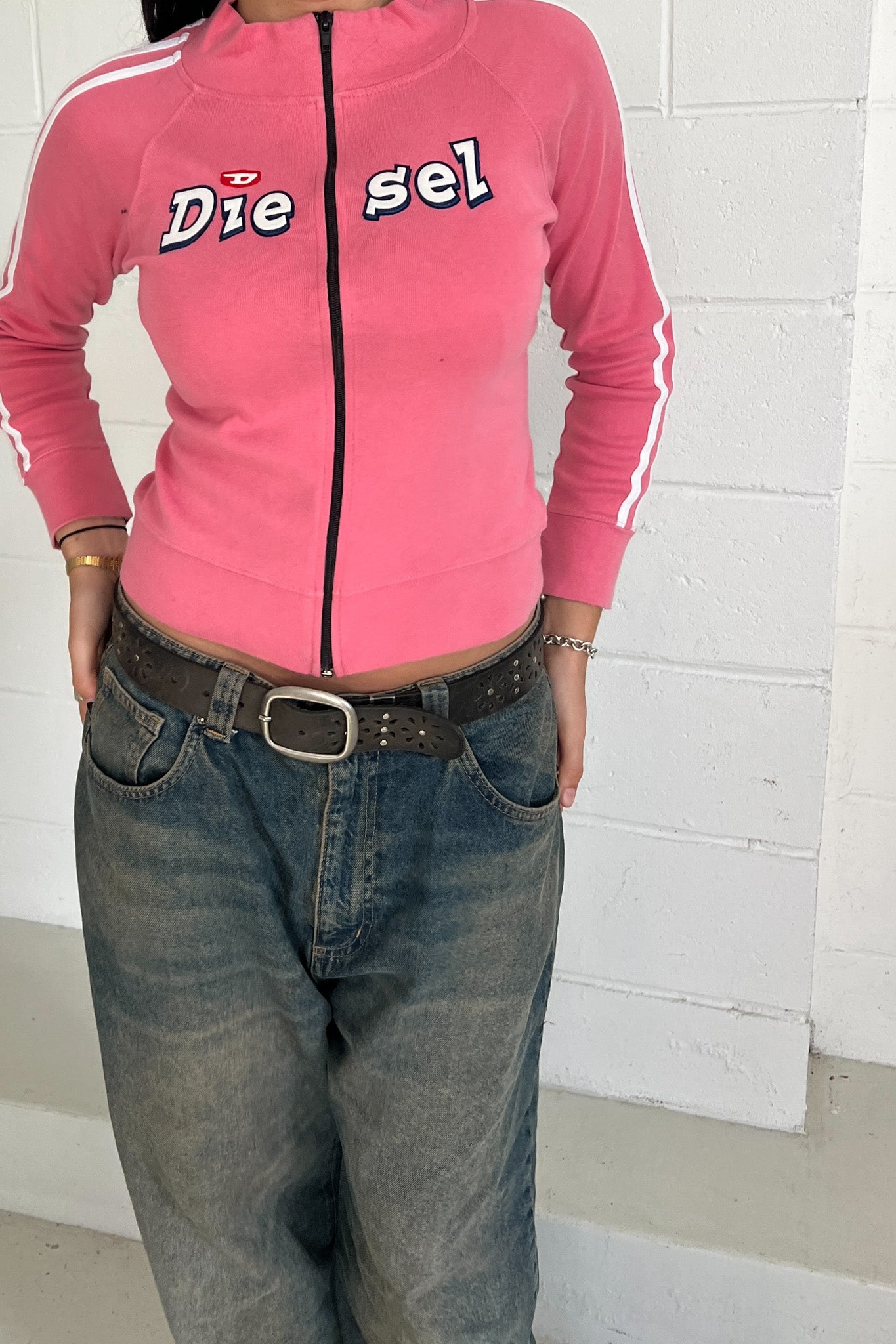 DIESEL pink track jacket