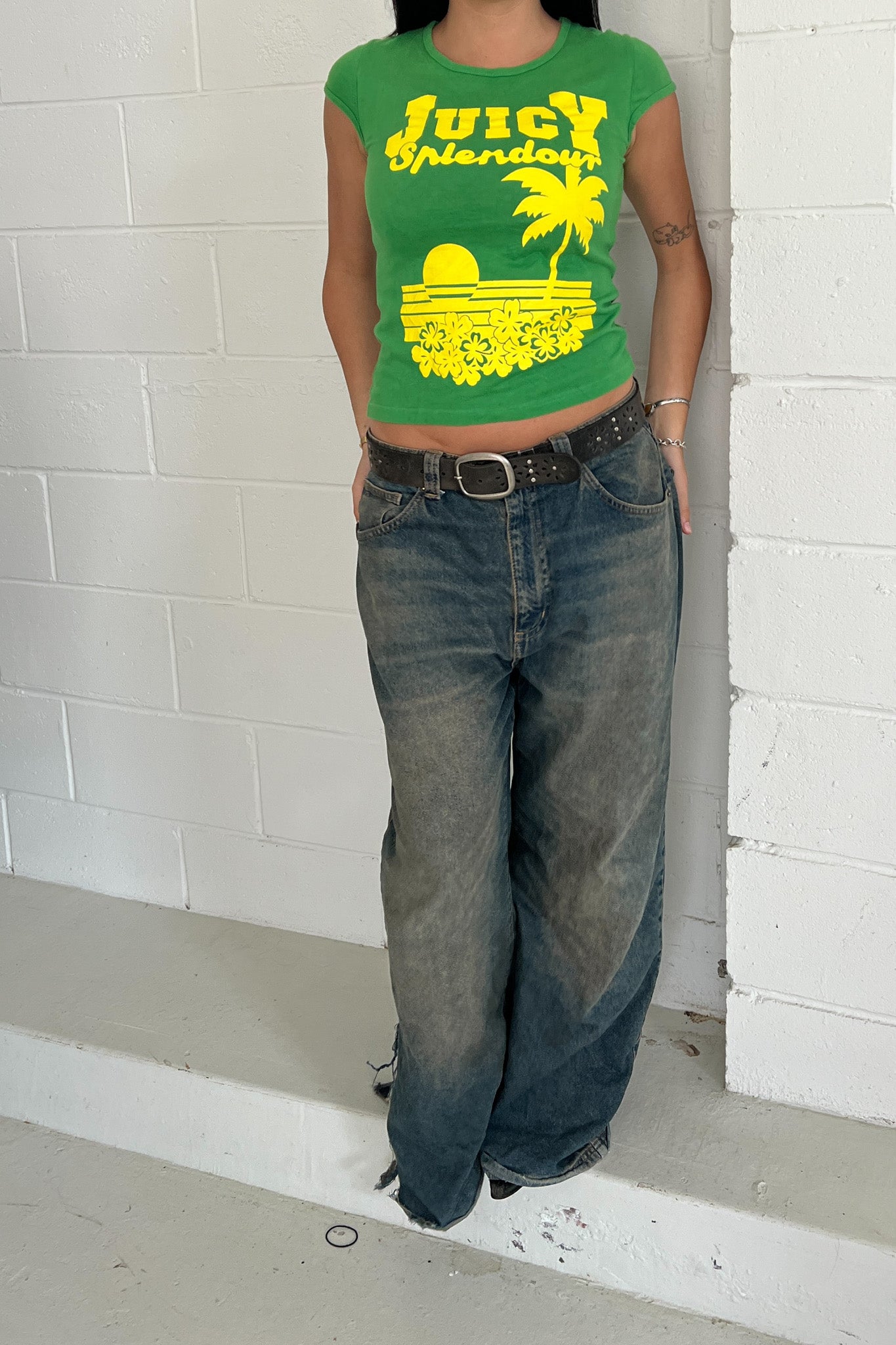 JUICY COTURE green graphic tee