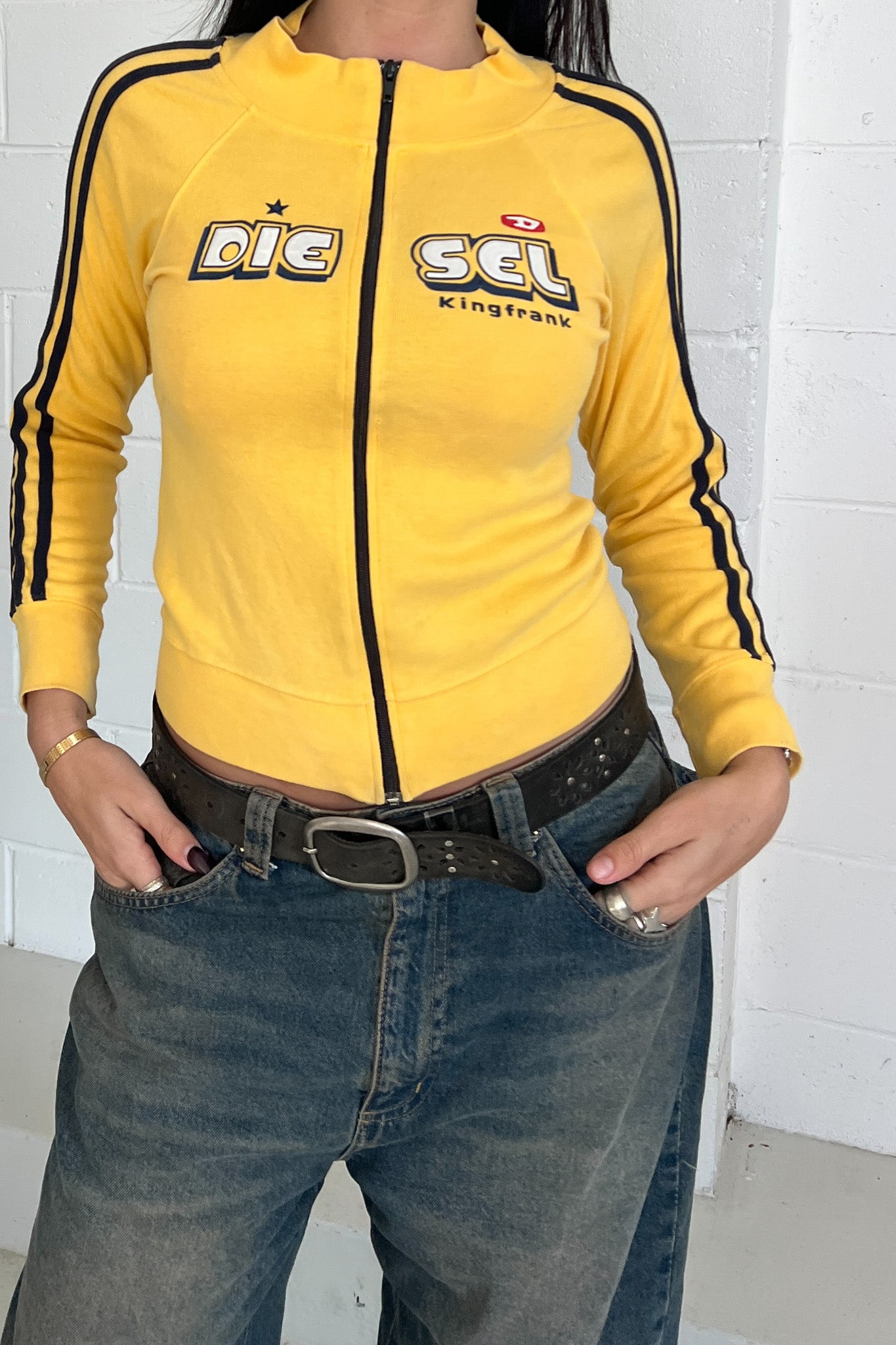 DIESEL yellow track jacket ★ Estimated size xs
