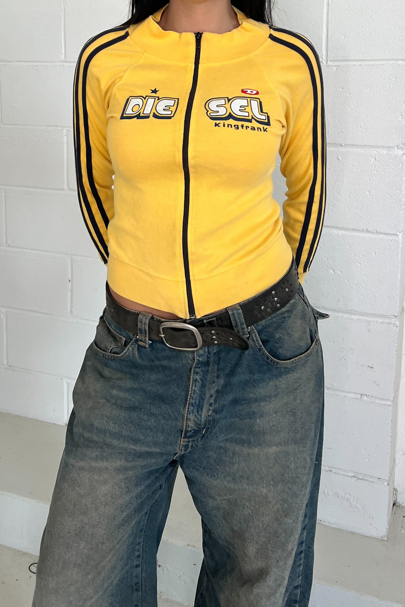 DIESEL yellow track jacket ★ Estimated size xs
