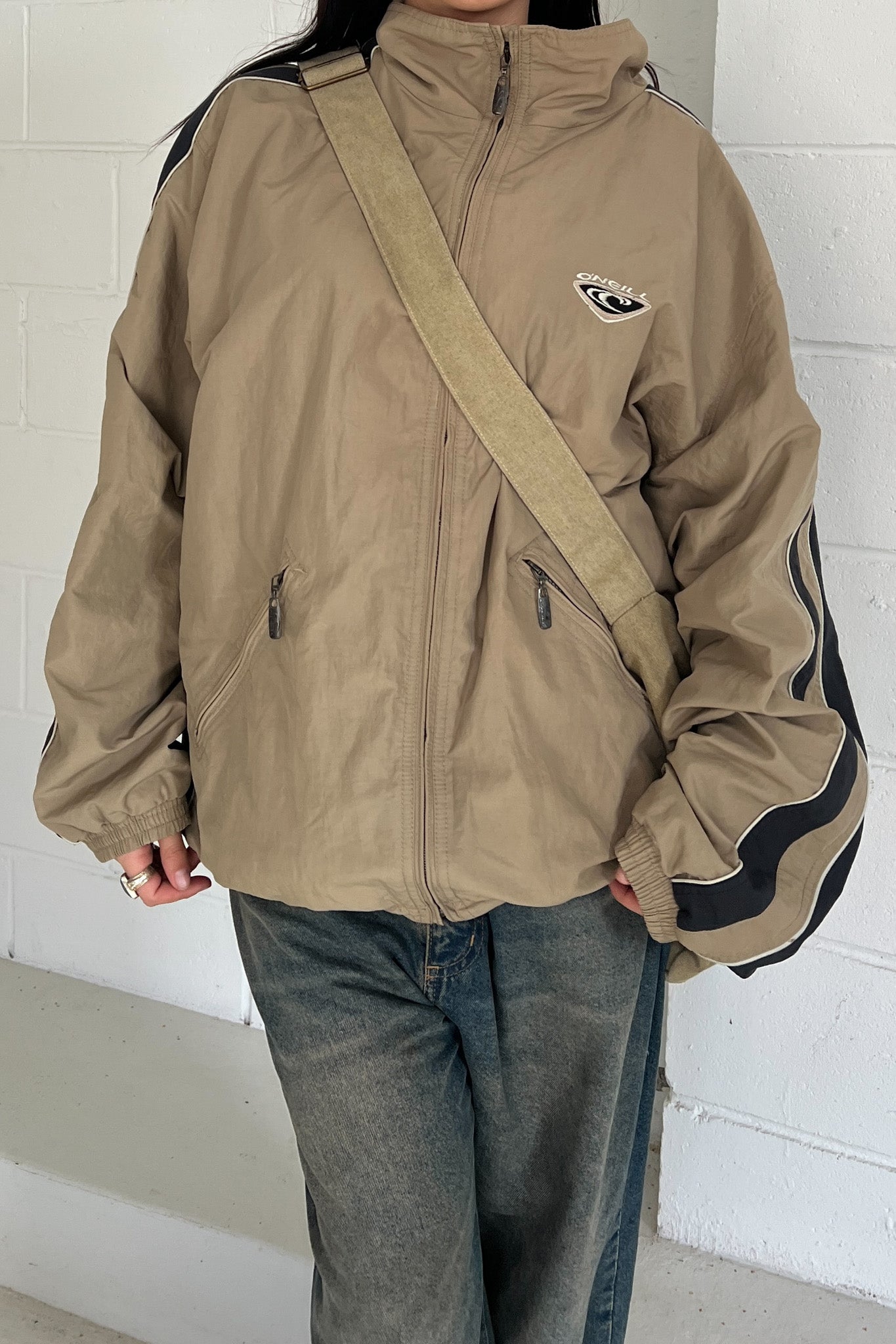 O'NEILL beige windbreaker jacket