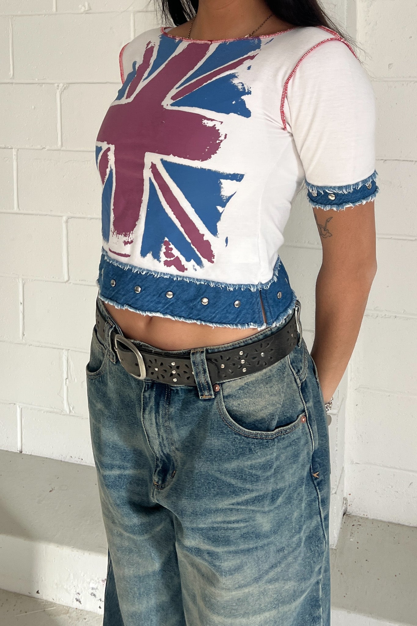 F M N union jack graphic tank