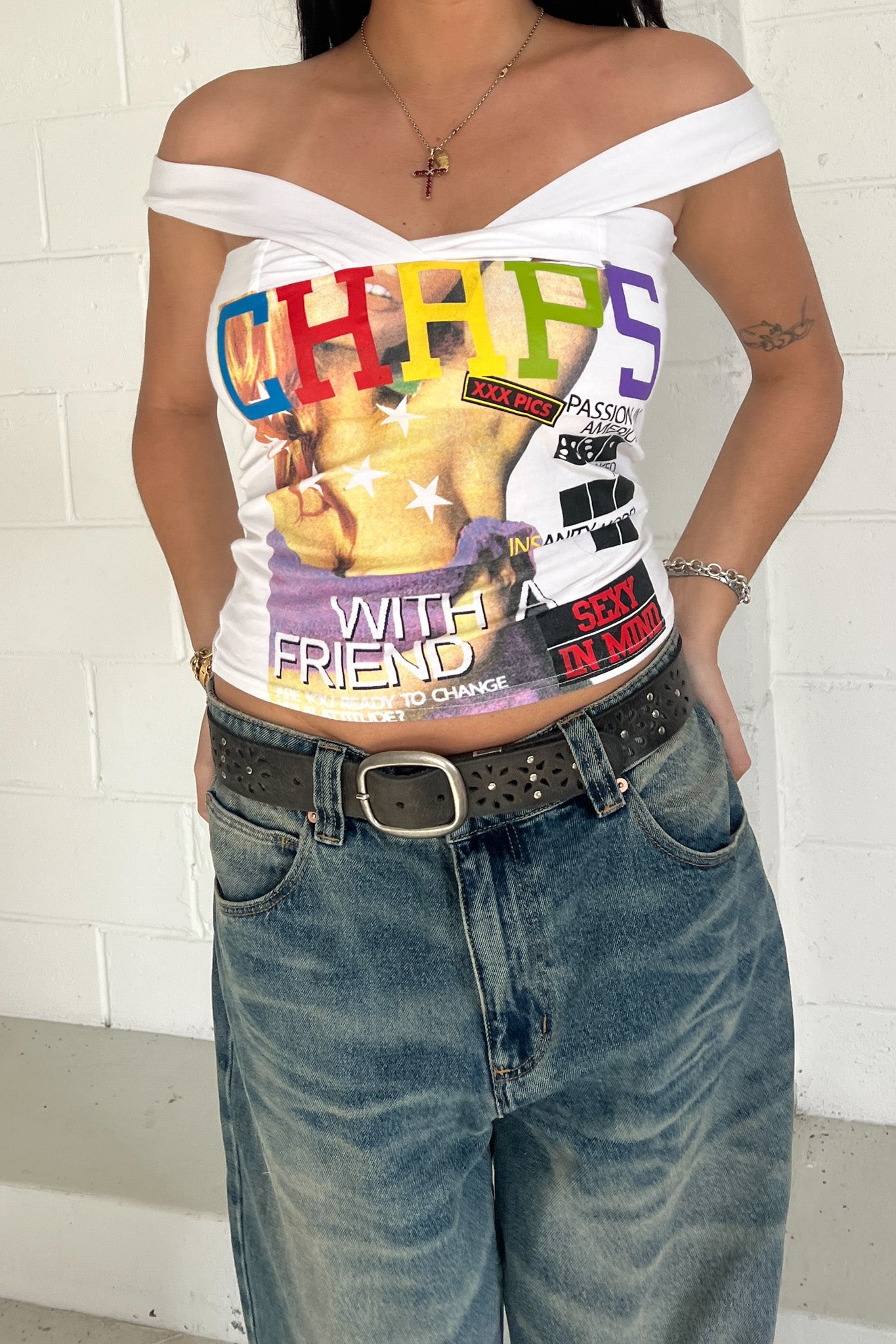 CHAPS vintage graphic tank