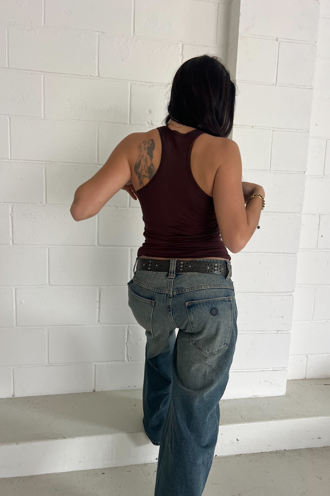 DIESEL brown graphic tank