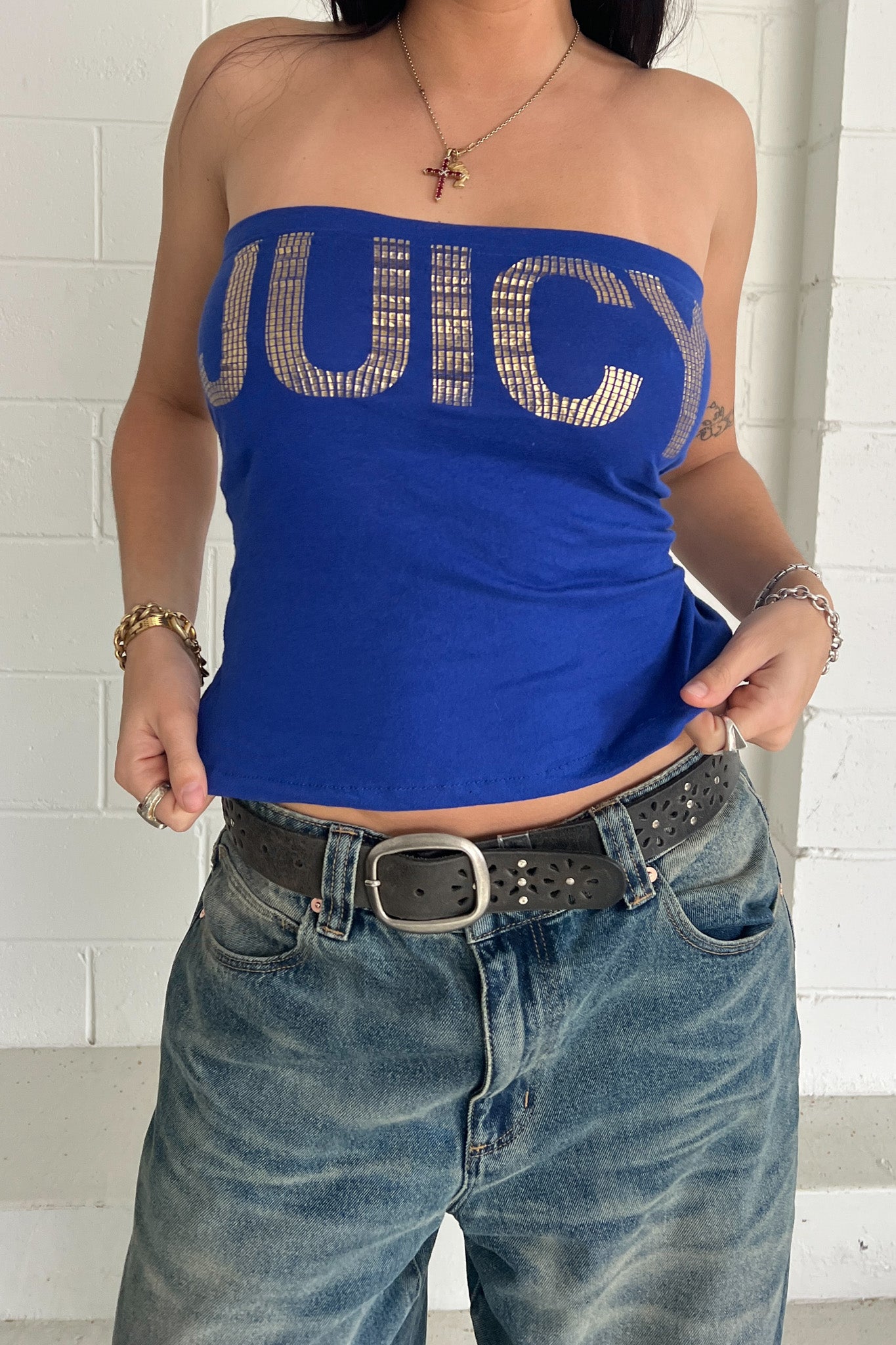 JUICY blue bandeau top