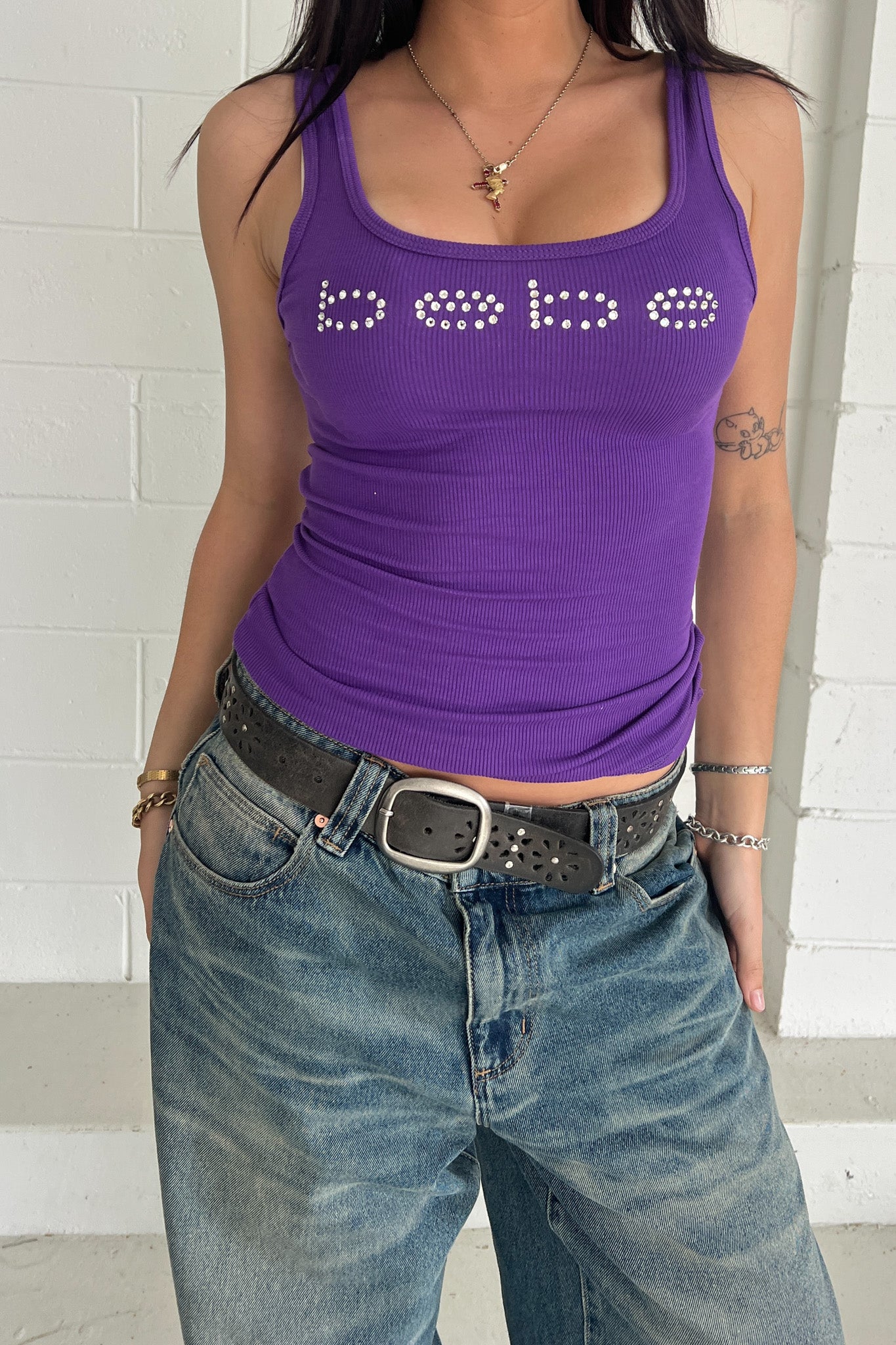 BEBE purple tank