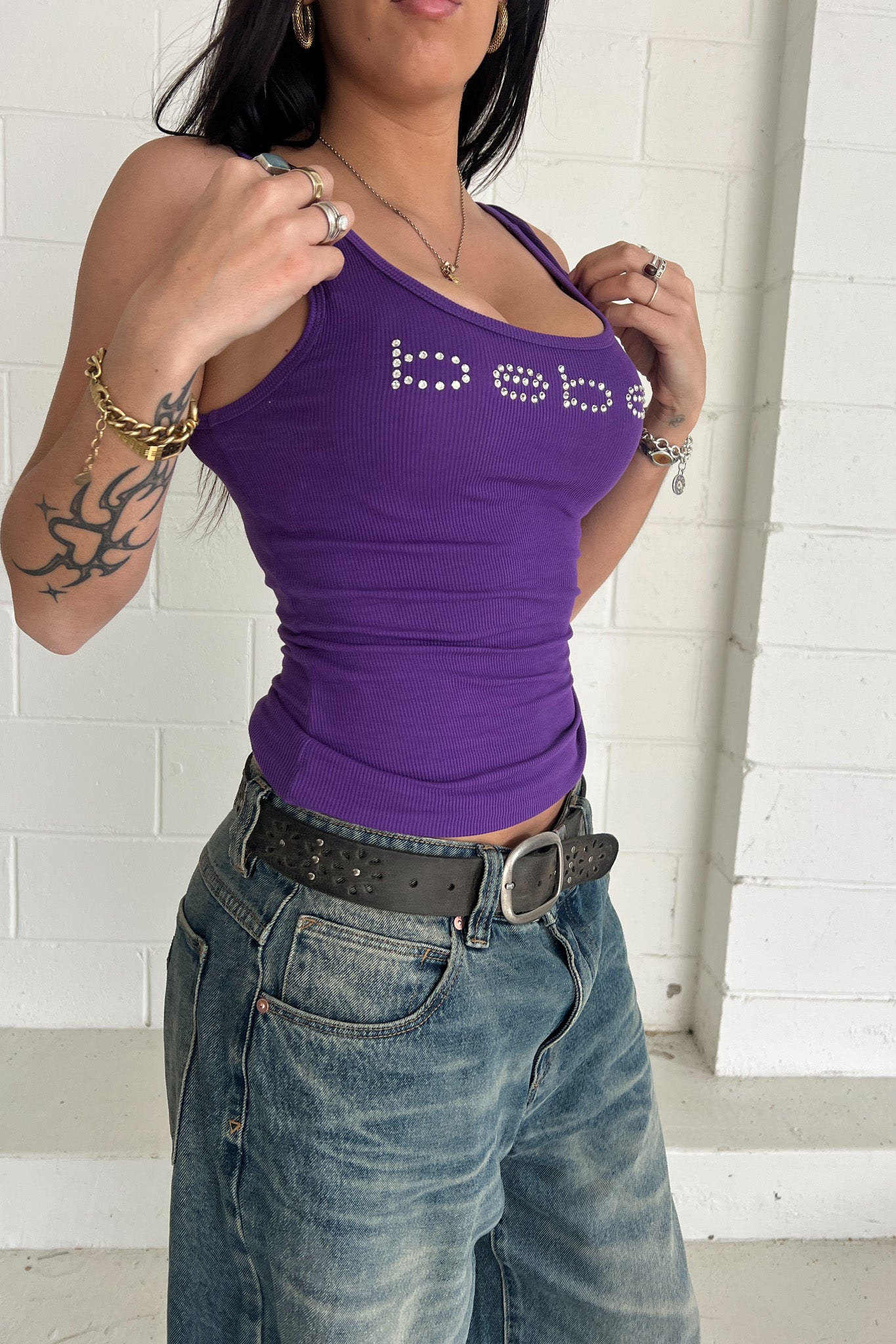 BEBE purple tank