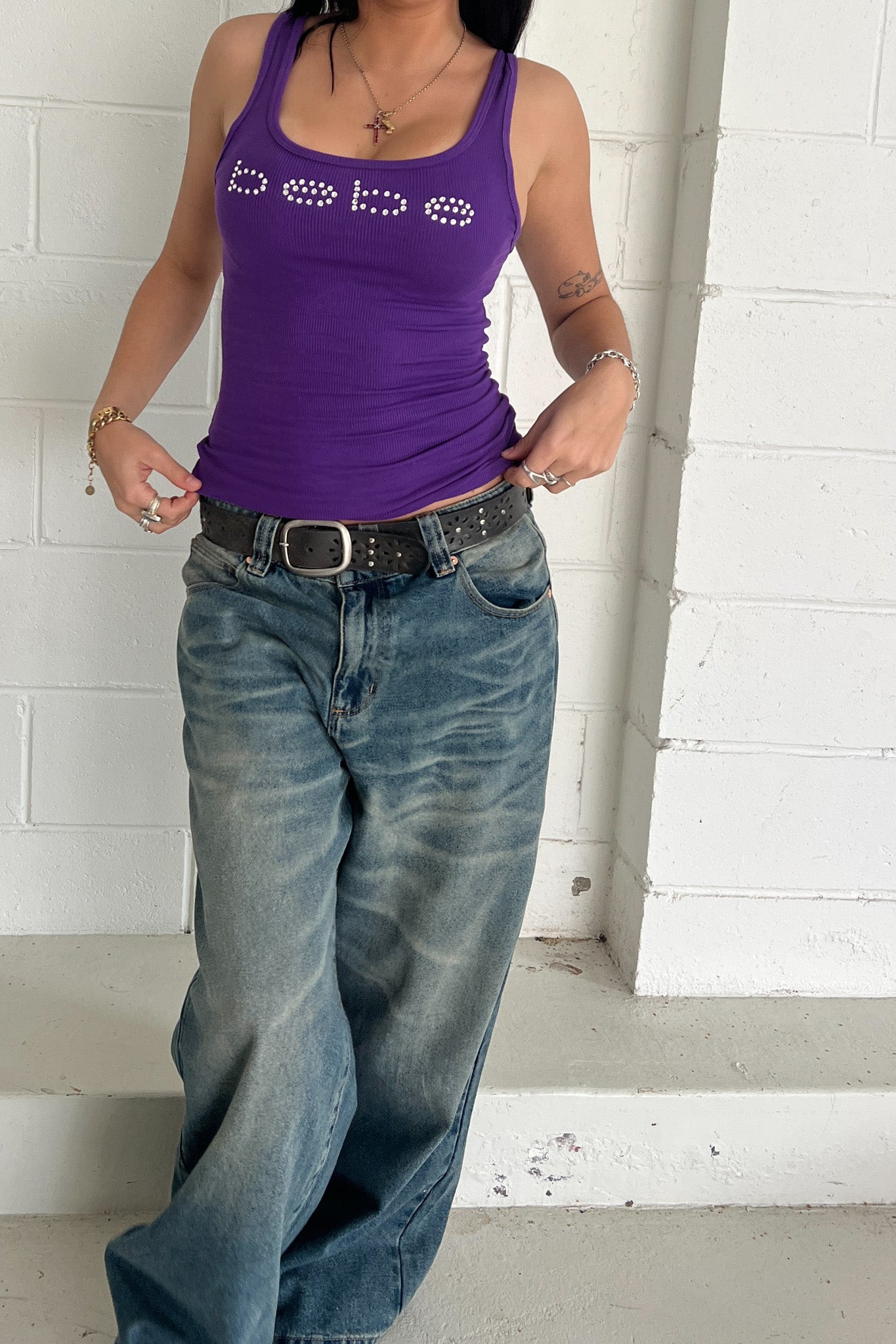 BEBE purple tank